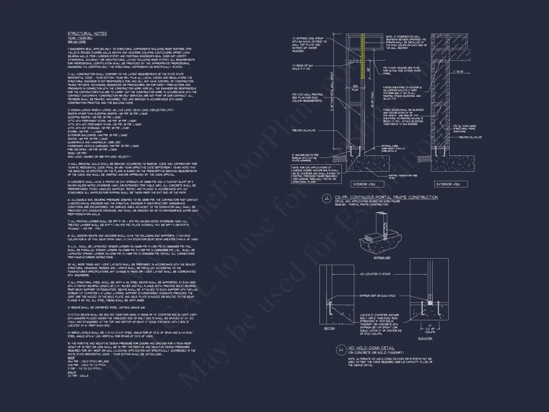 Craftsman house Floor Plan with 2 Stories and CAD Blueprint Designs