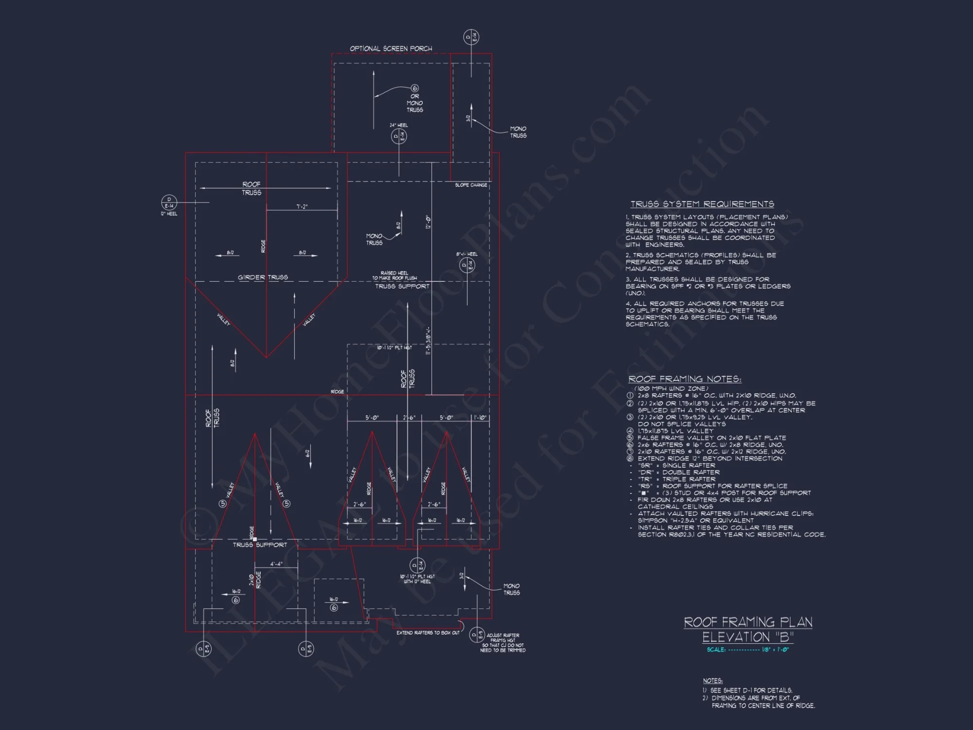 Craftsman house Floor Plan with 2 Stories and CAD Blueprint Designs