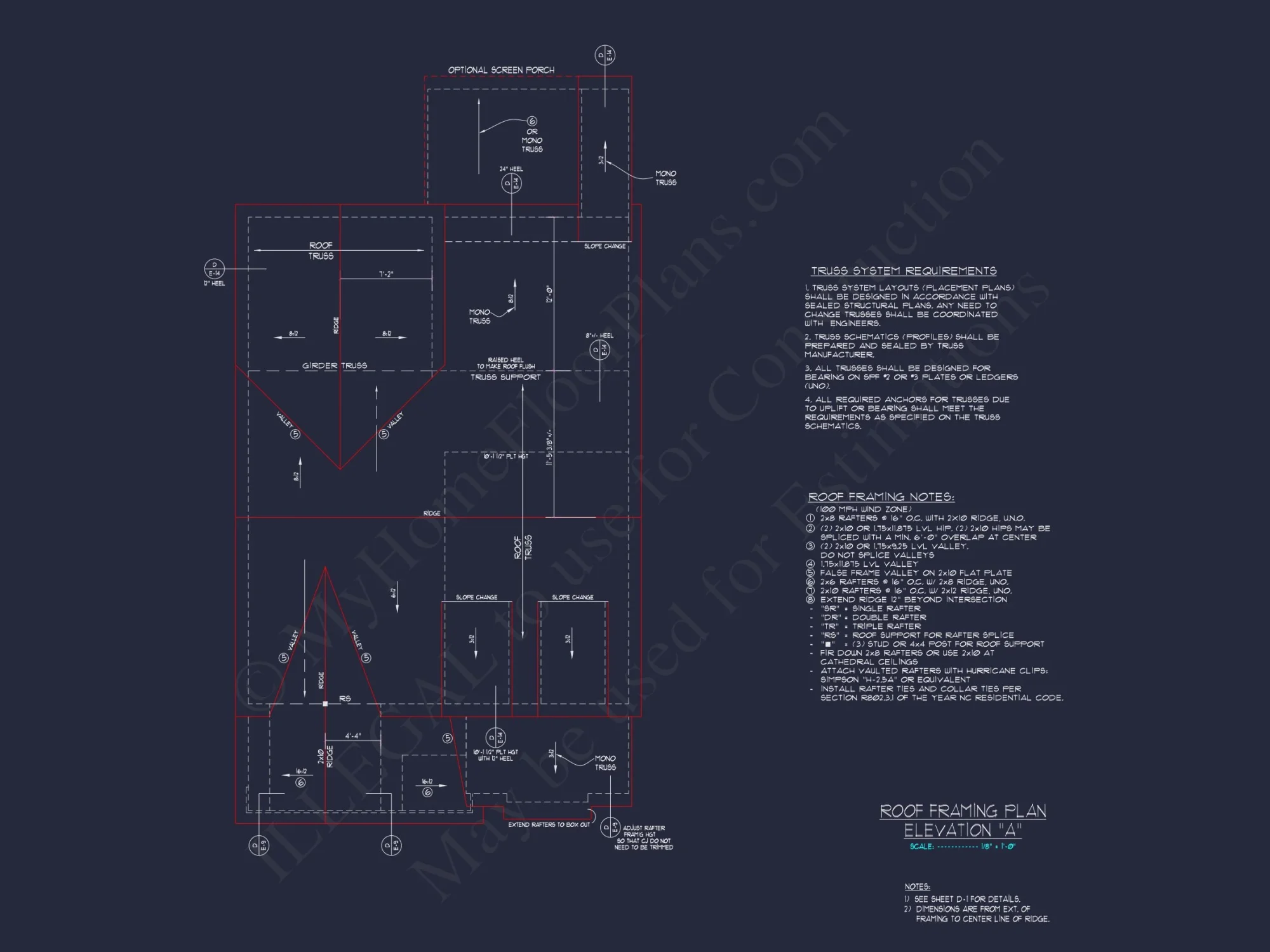 Craftsman house Floor Plan with 2 Stories and CAD Blueprint Designs