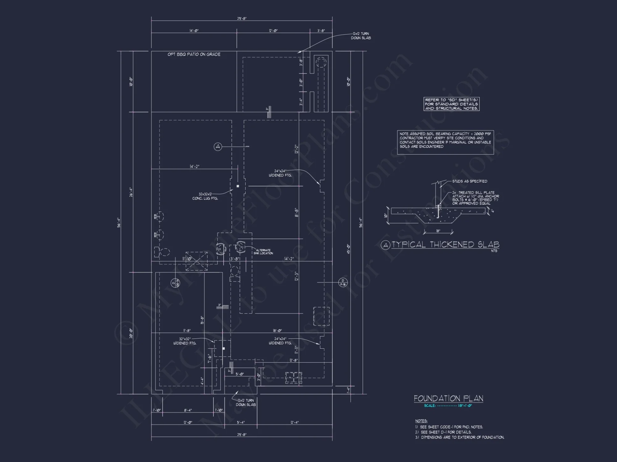 Craftsman house Floor Plan with 2 Stories and CAD Blueprint Designs