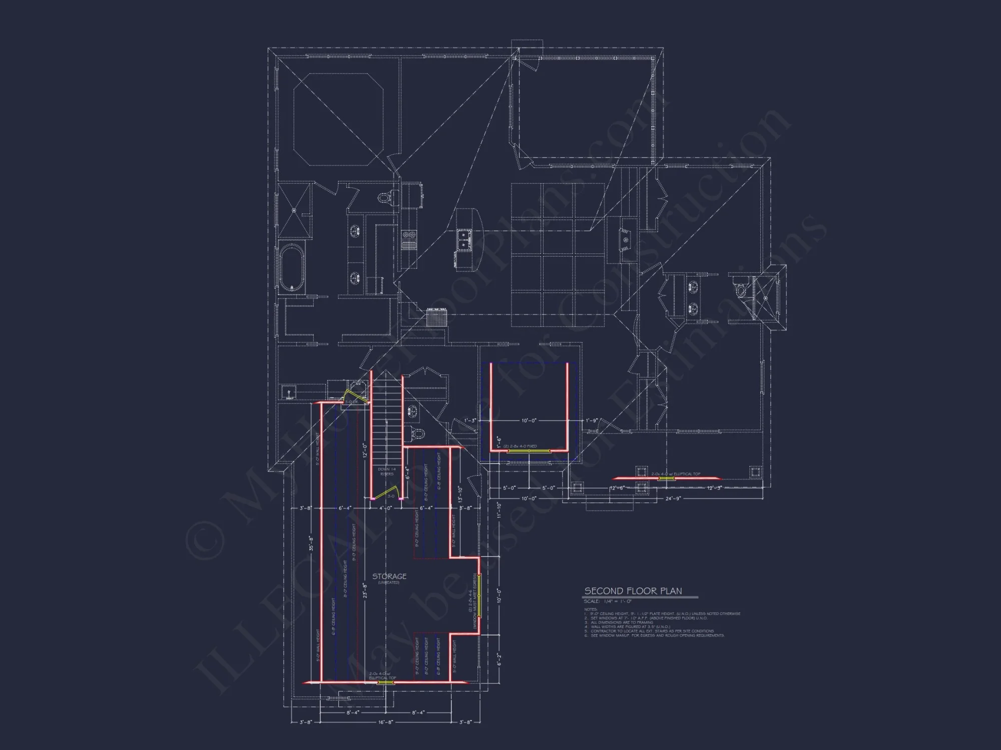 Beautiful 1.5 Story house Plan with CAD Designs and Blueprint