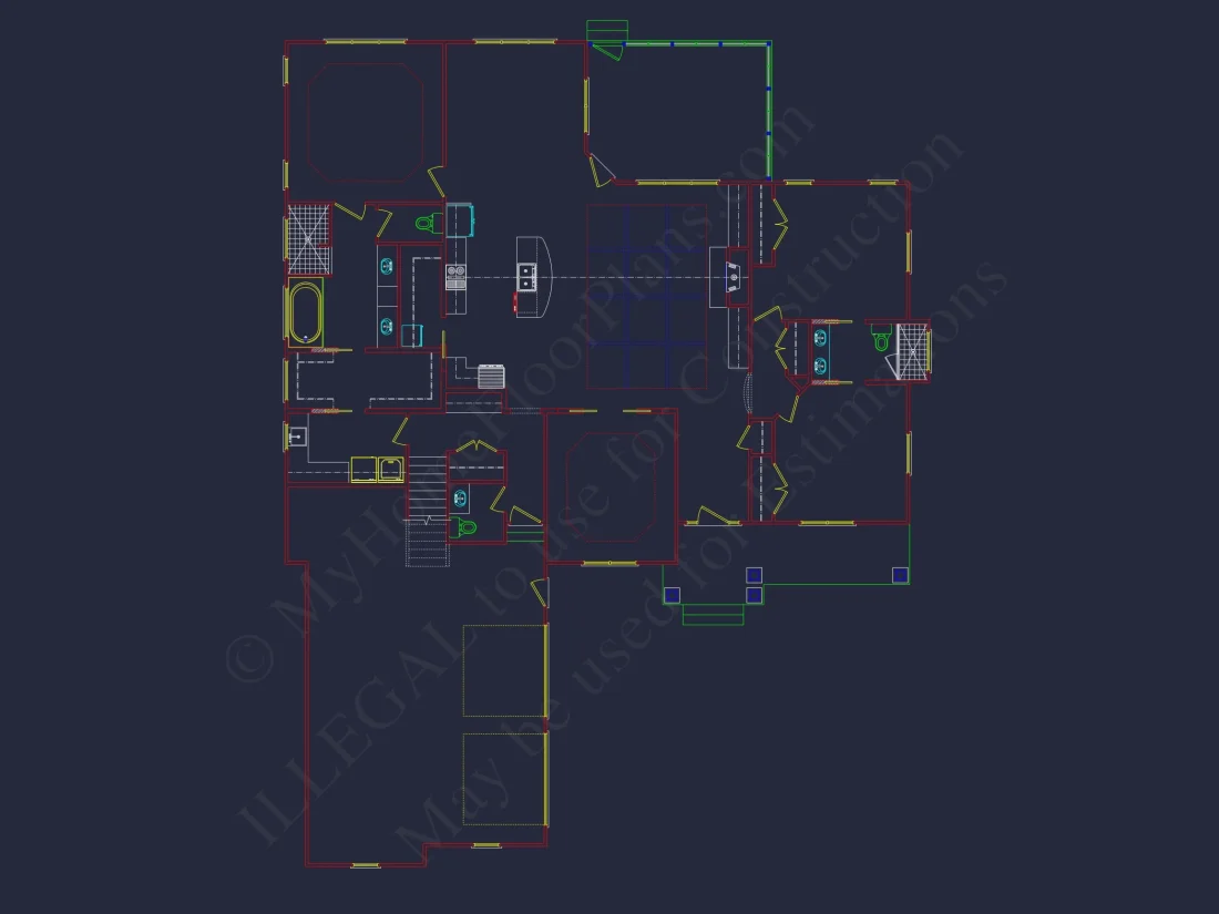 Beautiful 1.5 Story house Plan with CAD Designs and Blueprint