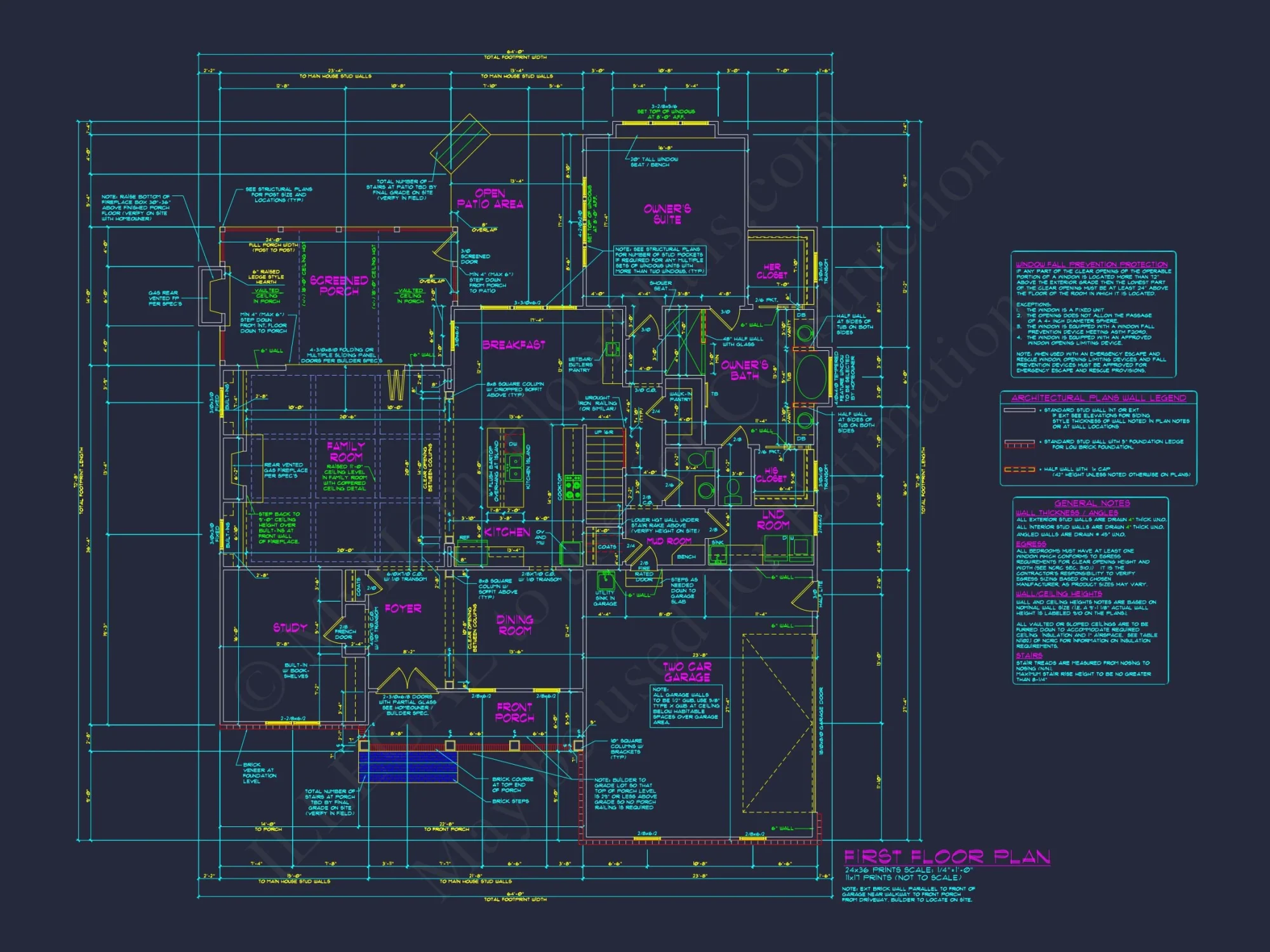 Elegant 3-Bedroom house Plan with Detailed Floor Designs