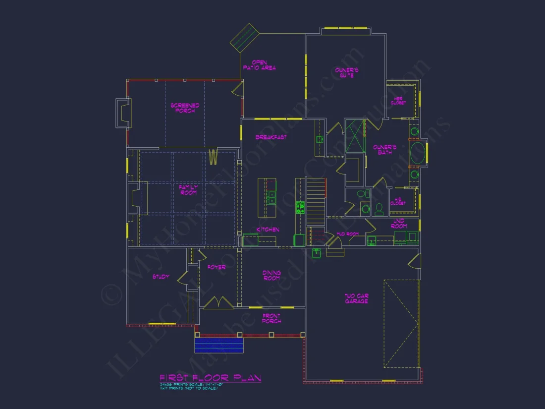 Elegant 3-Bedroom house Plan with Detailed Floor Designs