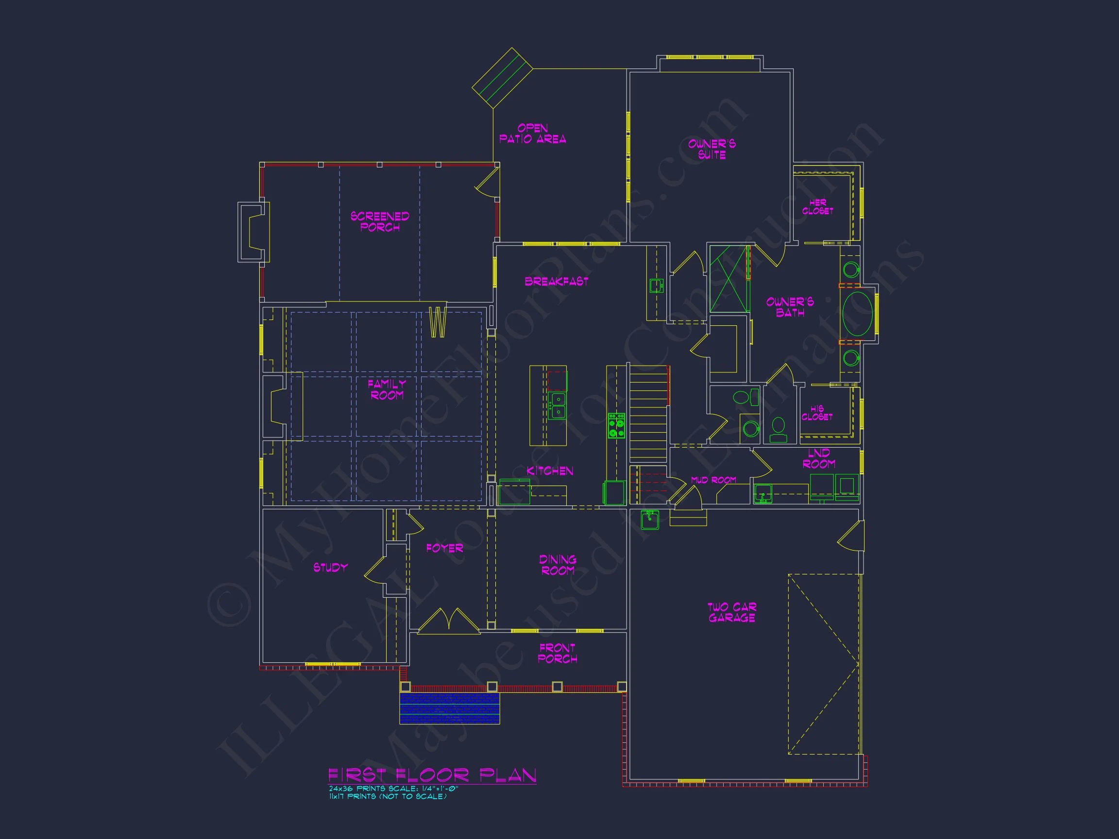Elegant 3-Bedroom house Plan with Detailed Floor Designs