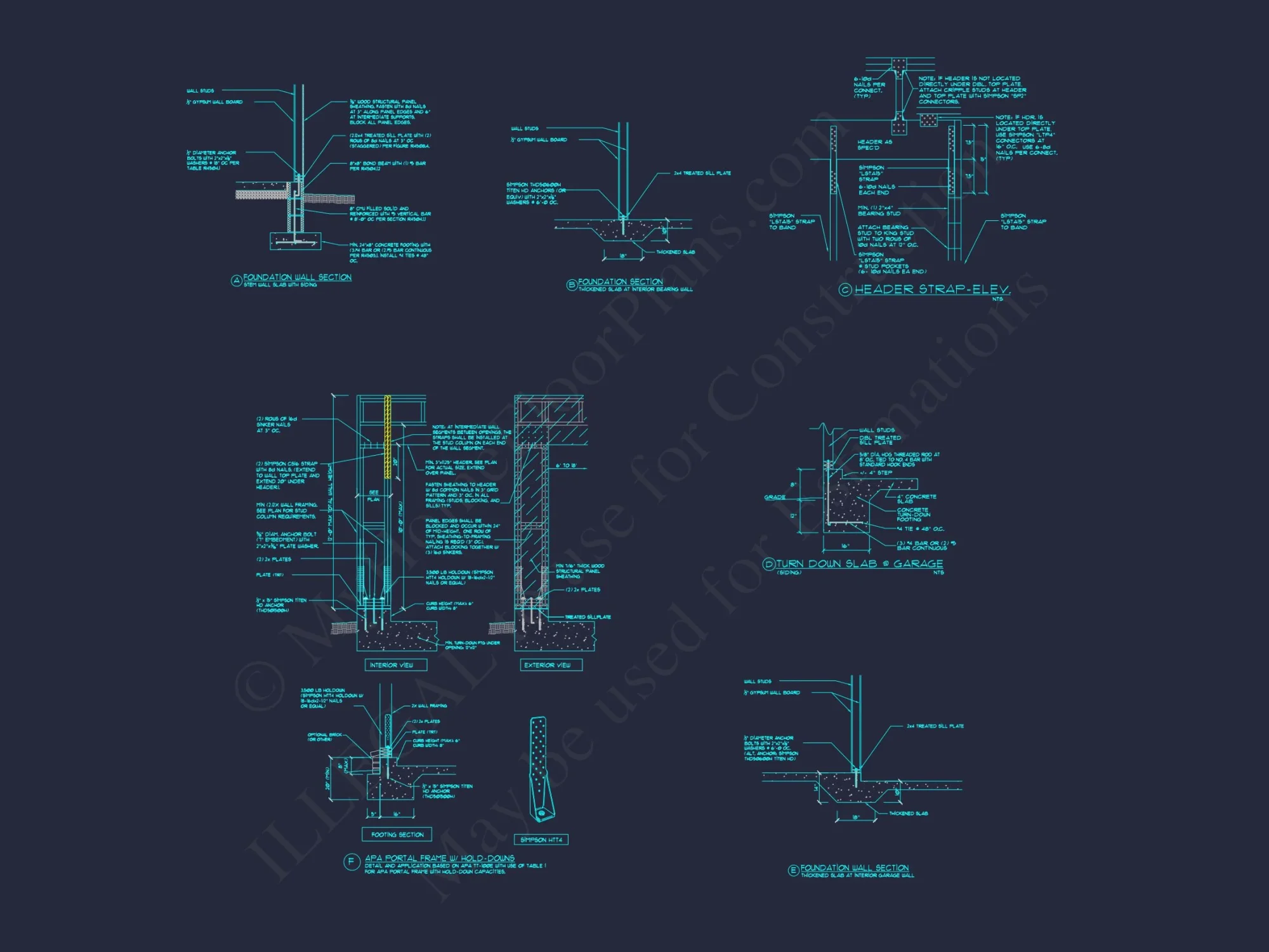 Colonial Two-Story house Plan with Detached Garage and CAD Design