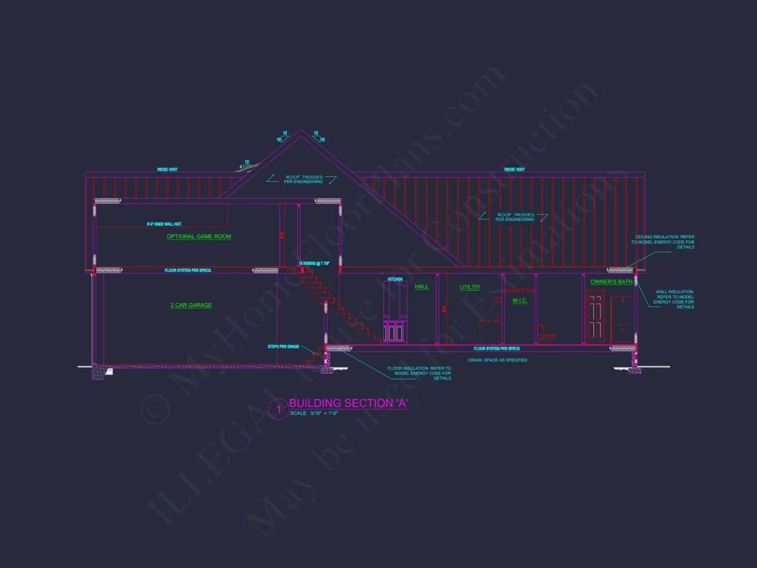 Traditional Craftsman house Plan with Detailed Floor Blueprint