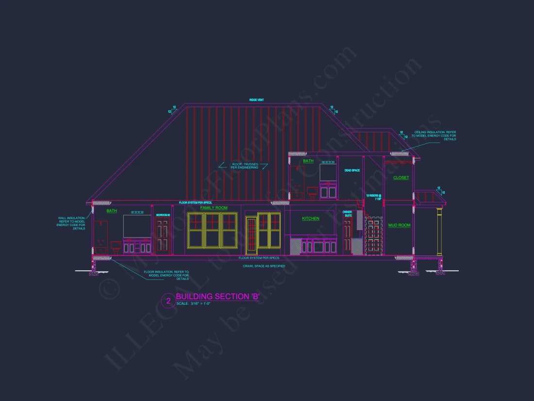 Traditional Craftsman house Plan with Detailed Floor Blueprint