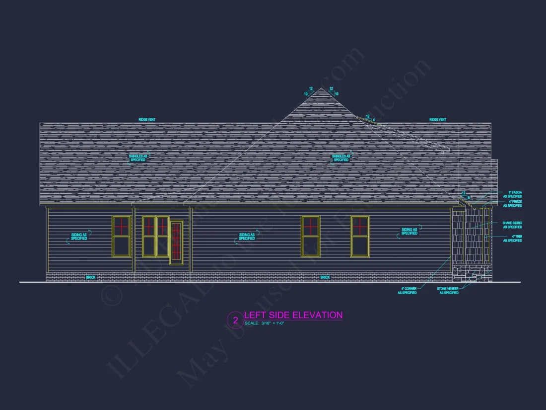Traditional Craftsman house Plan with Detailed Floor Blueprint