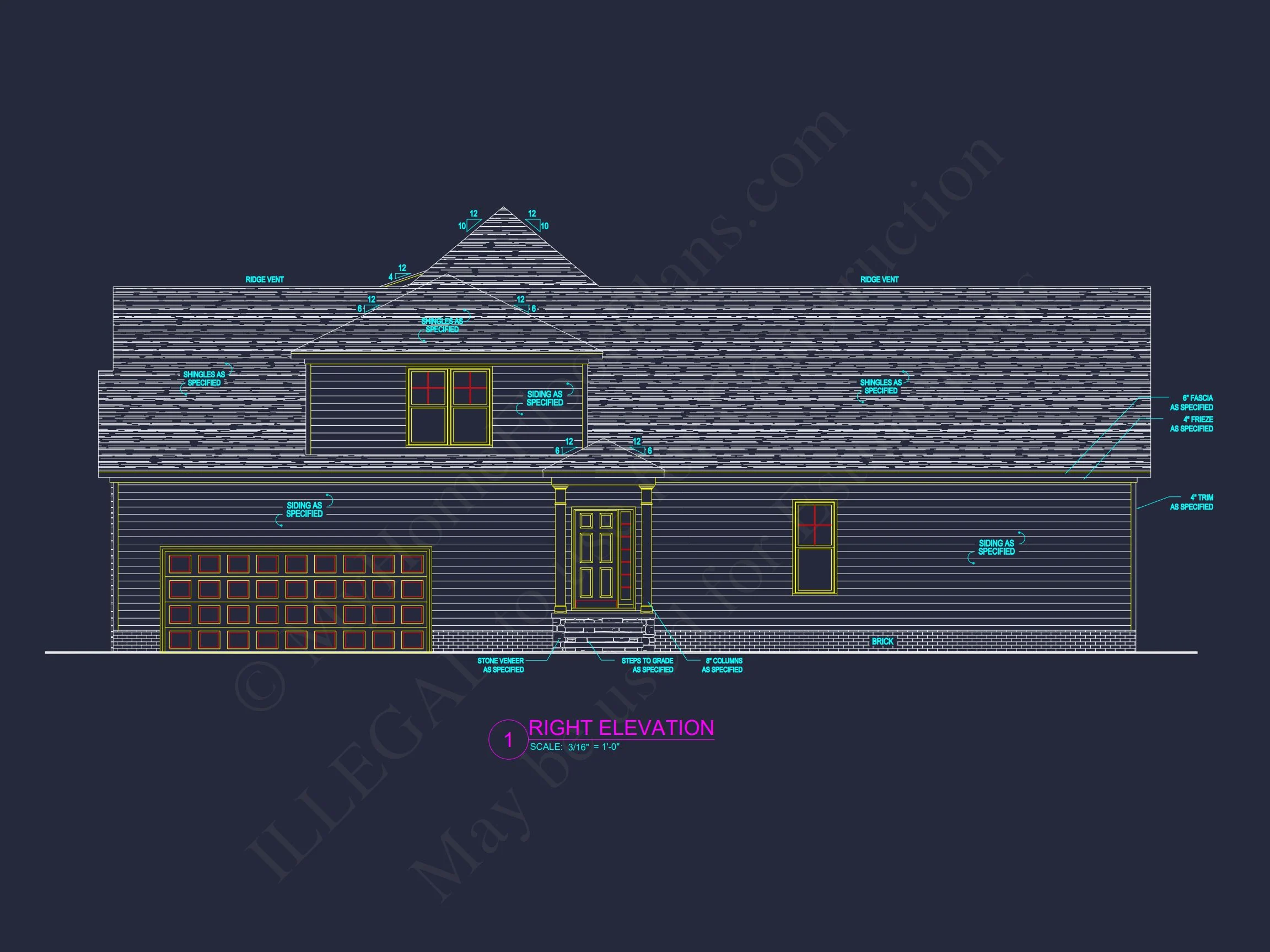 Traditional Craftsman house Plan with Detailed Floor Blueprint