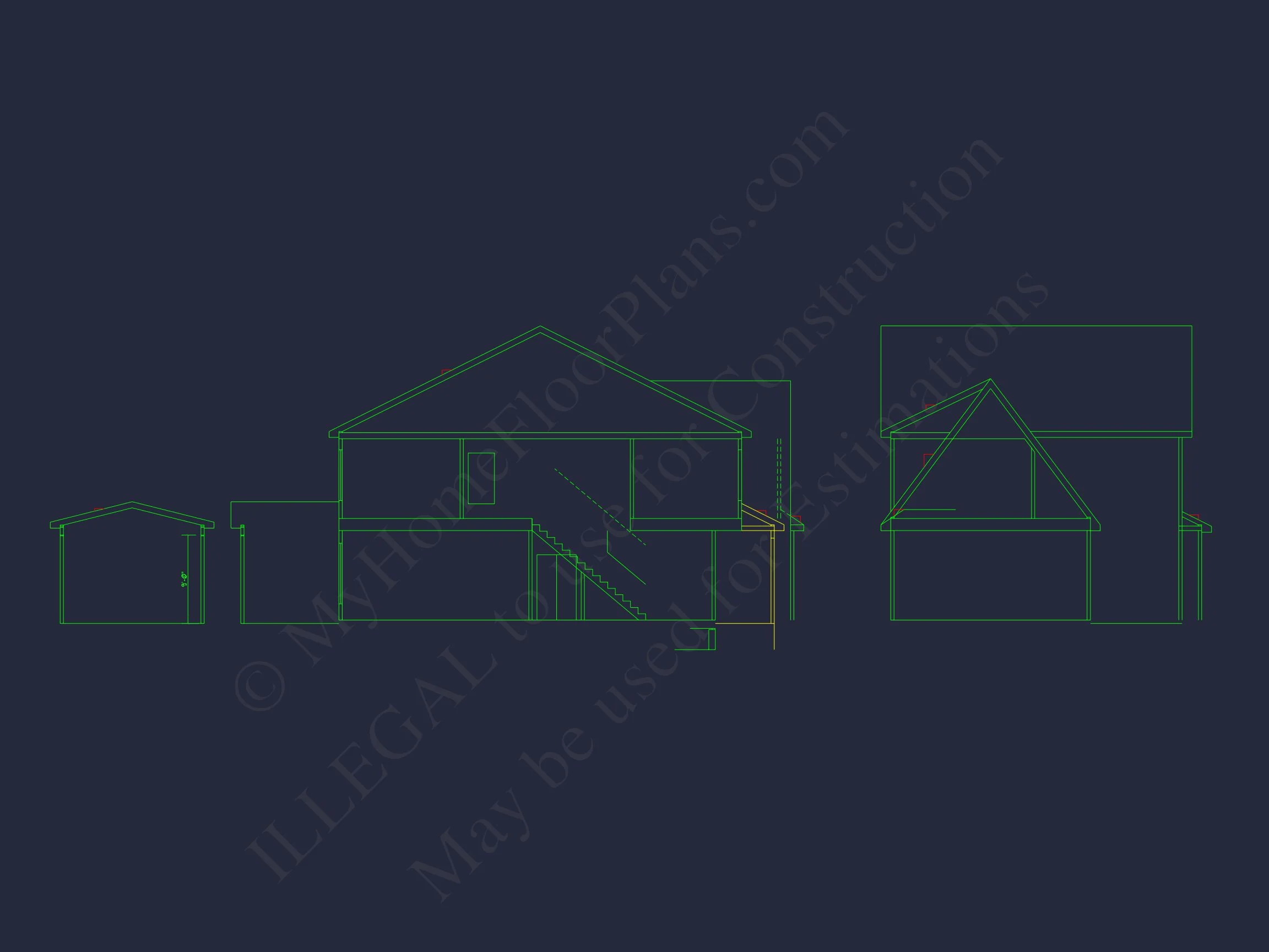 Craftsman house Floor Plan: CAD Blueprint for Modern Designs