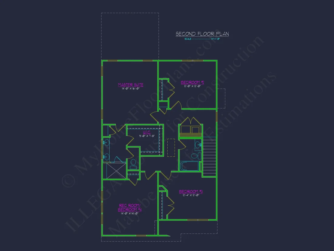 Craftsman house Floor Plan: CAD Blueprint for Modern Designs