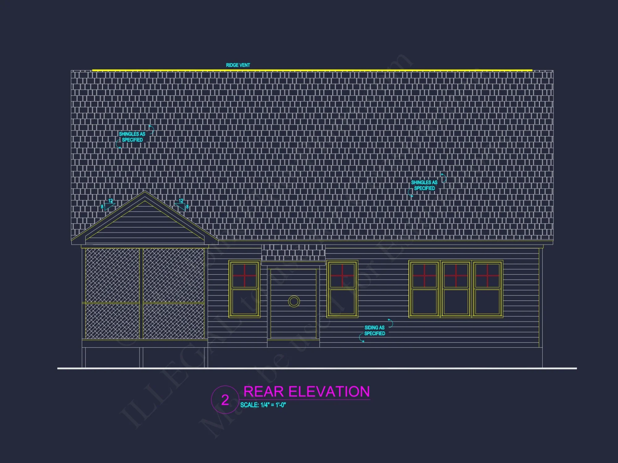 Craftsman house Plan: 1.5 Story Floor Design with CAD Blueprint