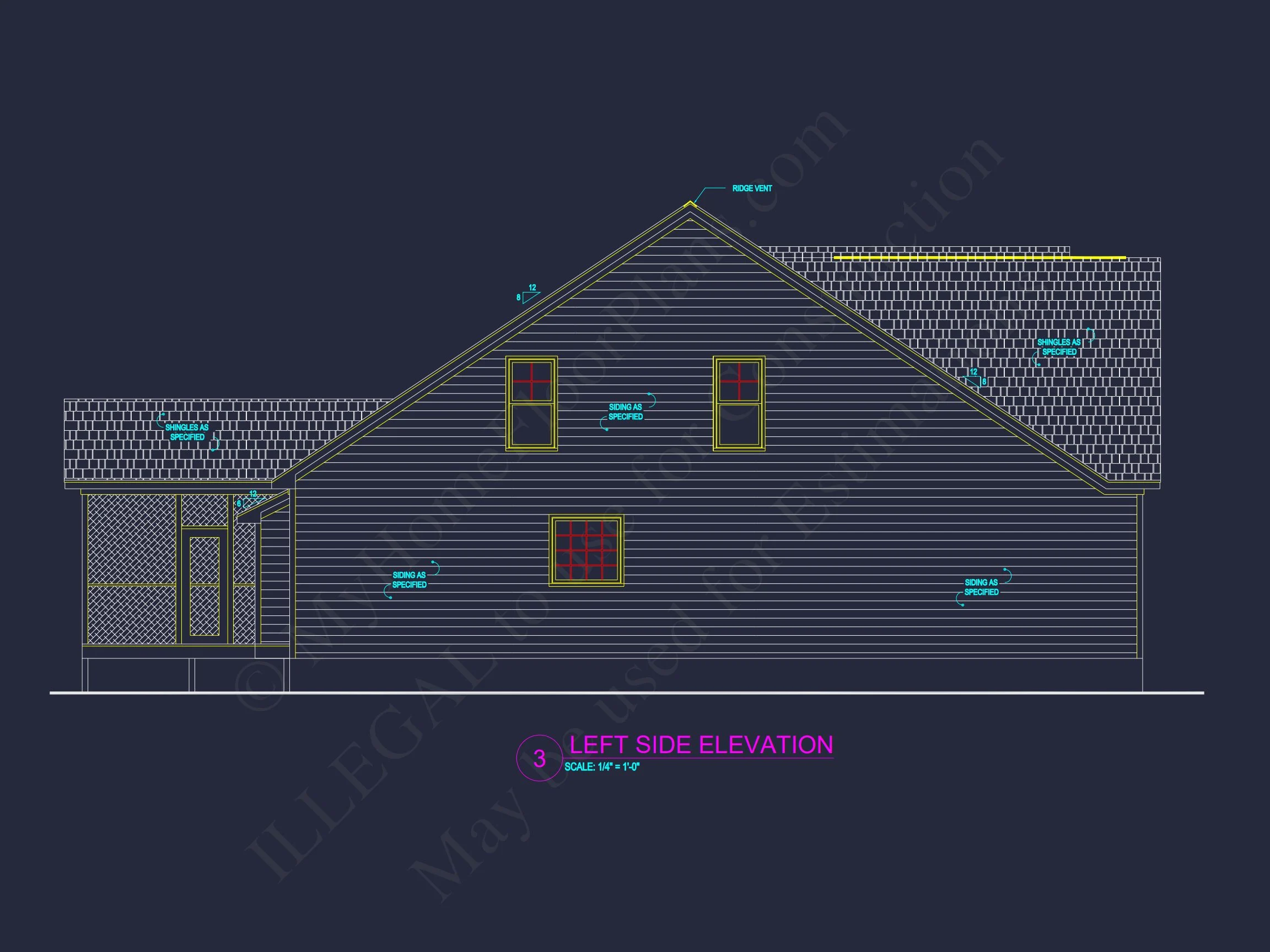 15-2055 HOUSE PLAN - Craftsman House Plan: 1.5 Story Floor Design with CAD Blueprint 5 Craftsman house Plan: 1.5 Story Floor Design with CAD Blueprint