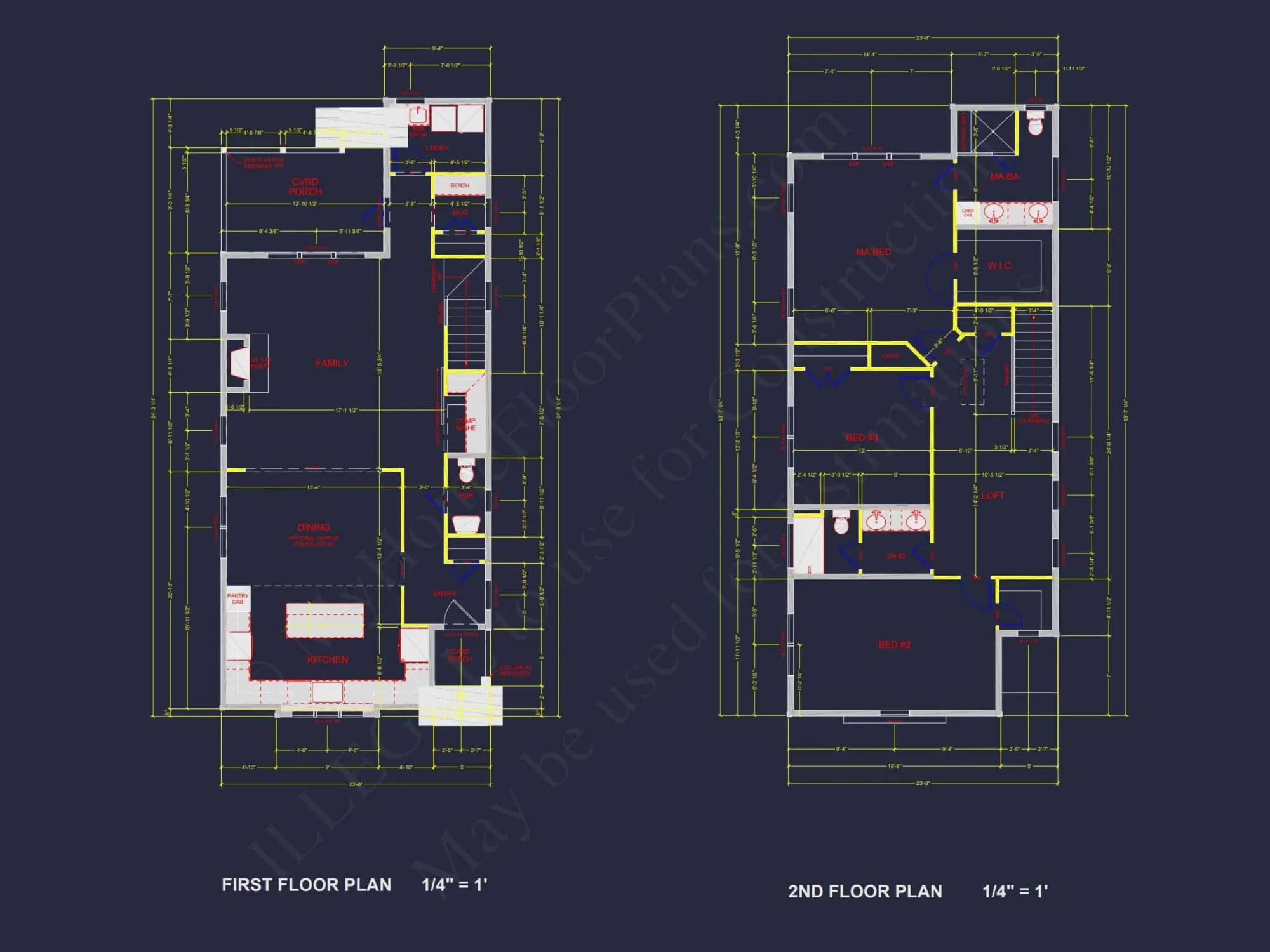 Modern 2-Story house Plan with Open Floor Plan and Mudroom
