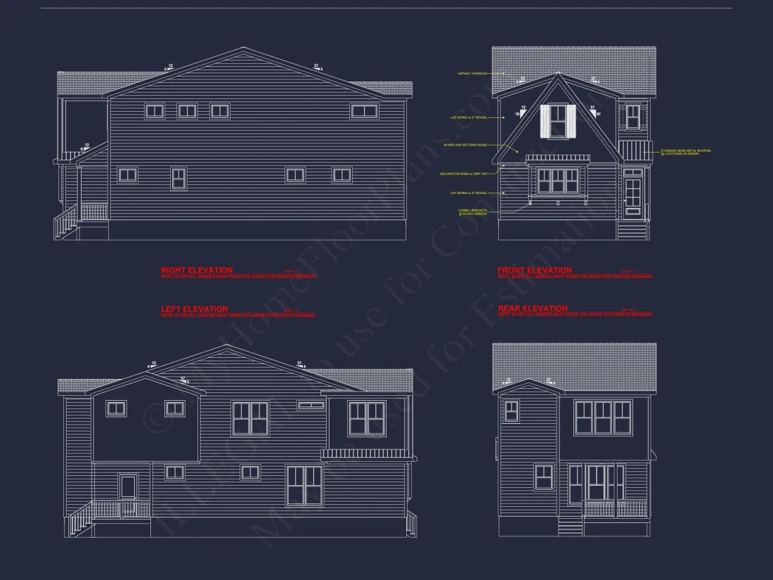 Modern 2-Story house Plan with Open Floor Plan and Mudroom