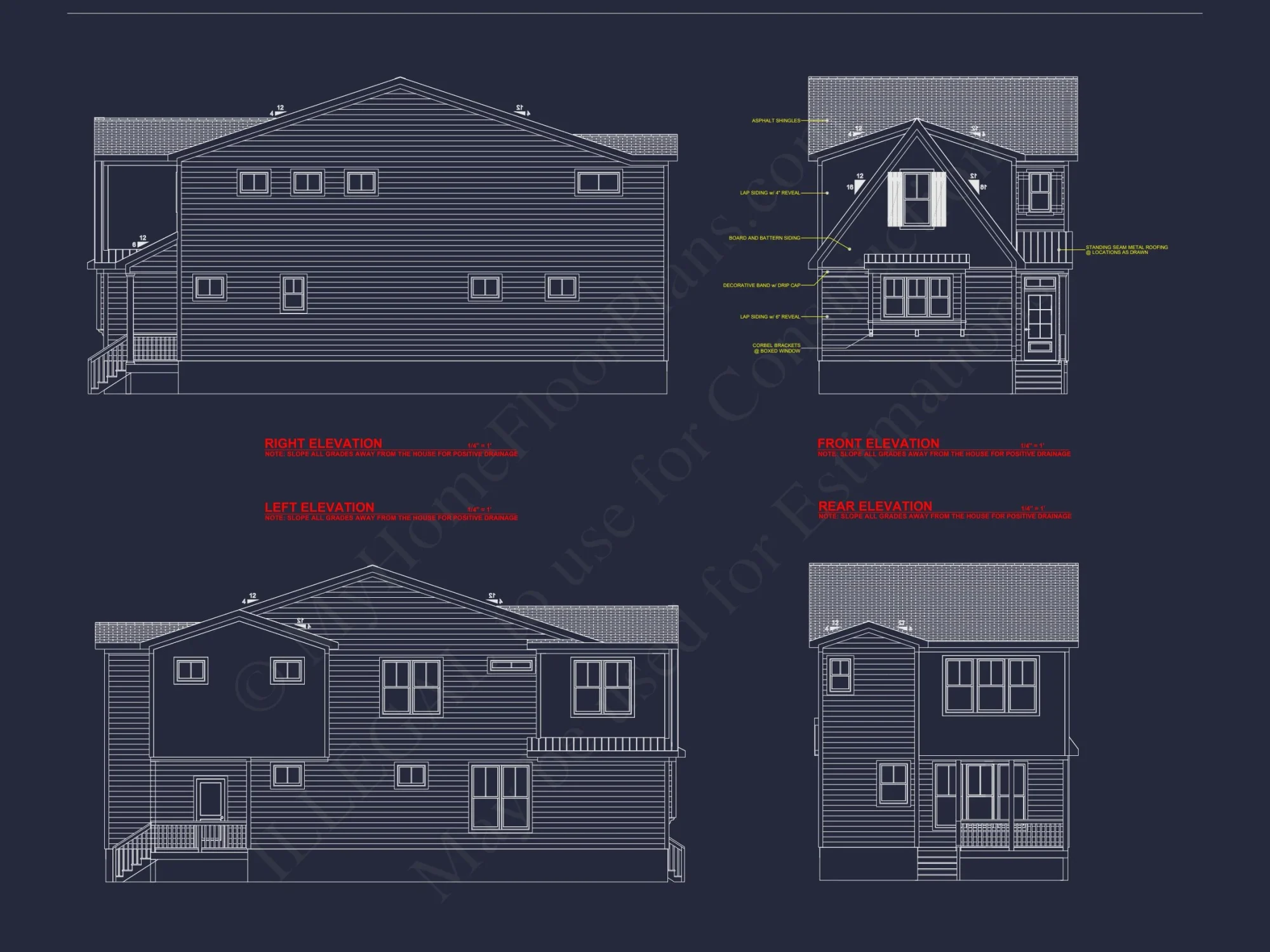 Modern 2-Story house Plan with Open Floor Plan and Mudroom