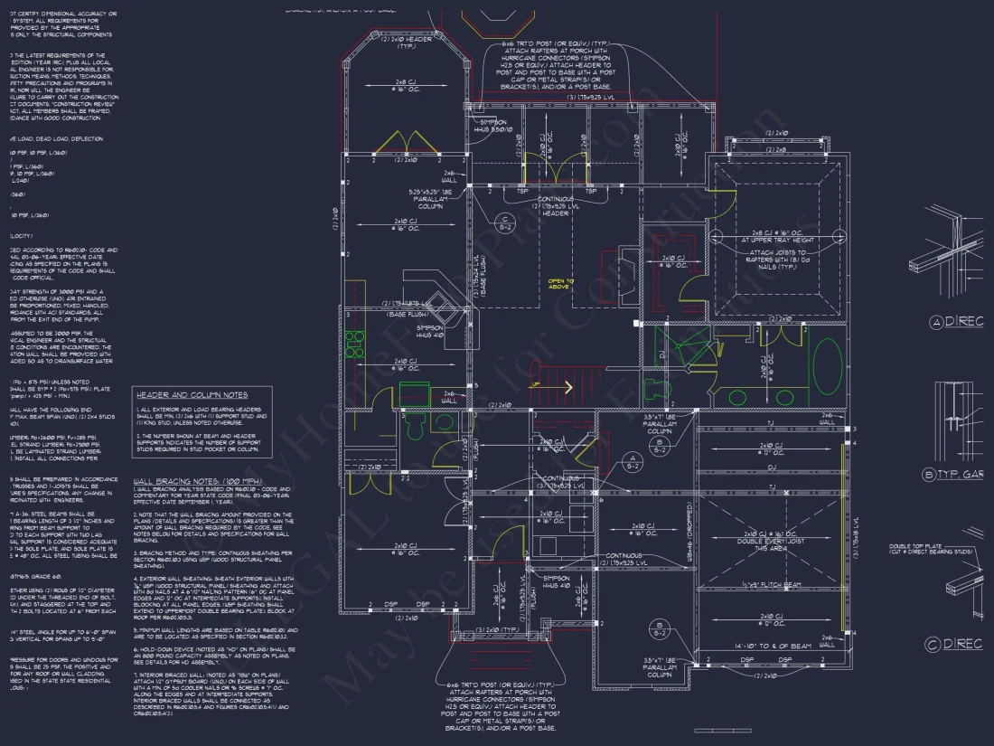 Spacious 2-Story house Floor Plan with 4 Bedrooms and CAD Design