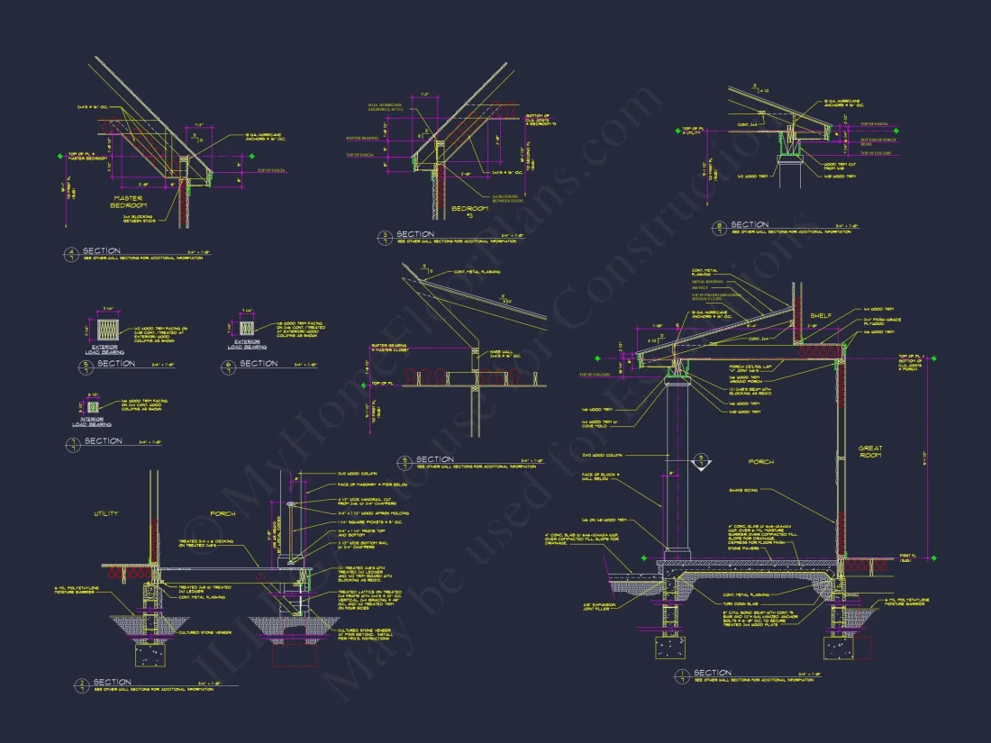 Spacious 2-Story house Floor Plan with 4 Bedrooms and CAD Design