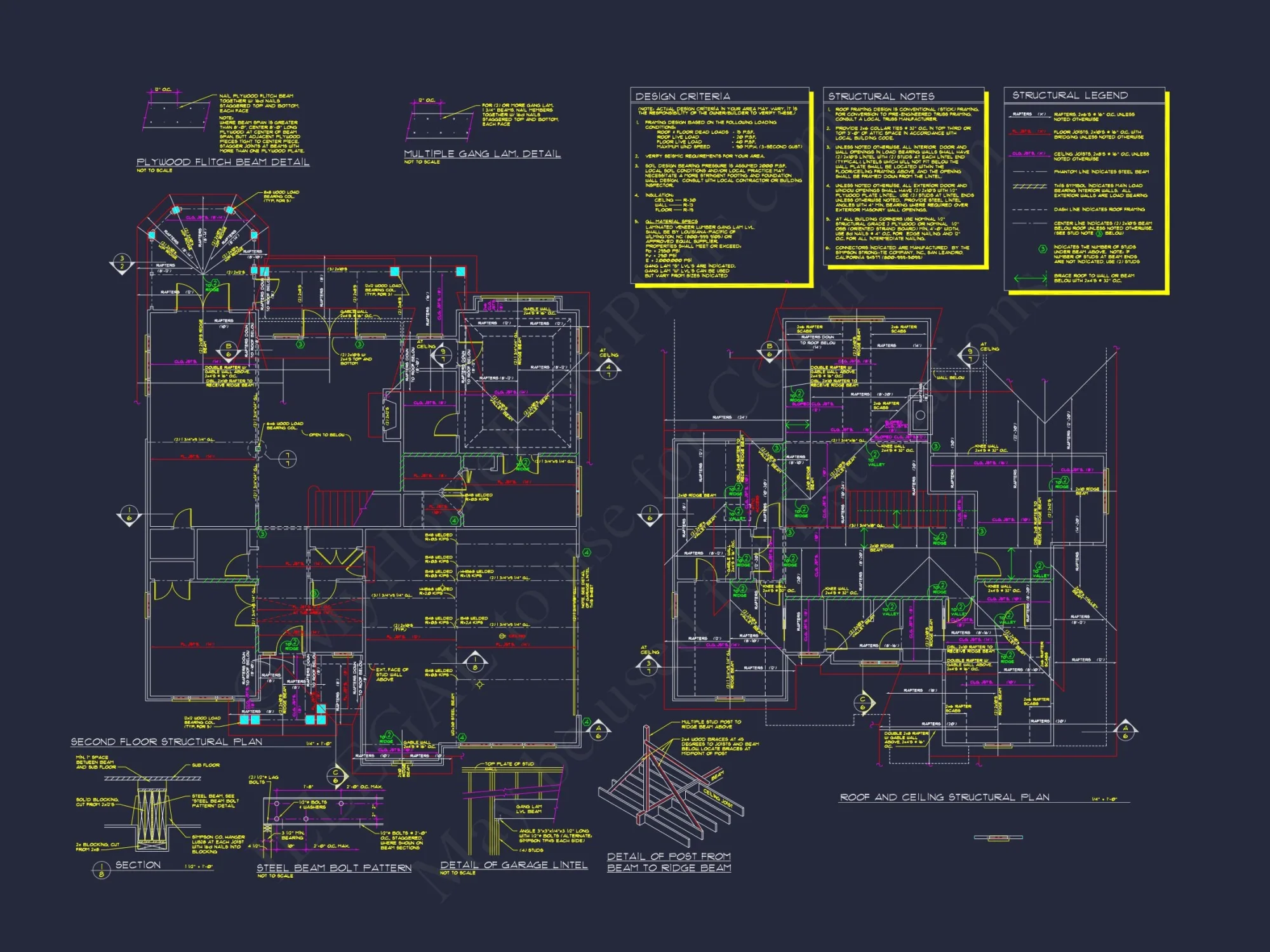 Spacious 2-Story house Floor Plan with 4 Bedrooms and CAD Design