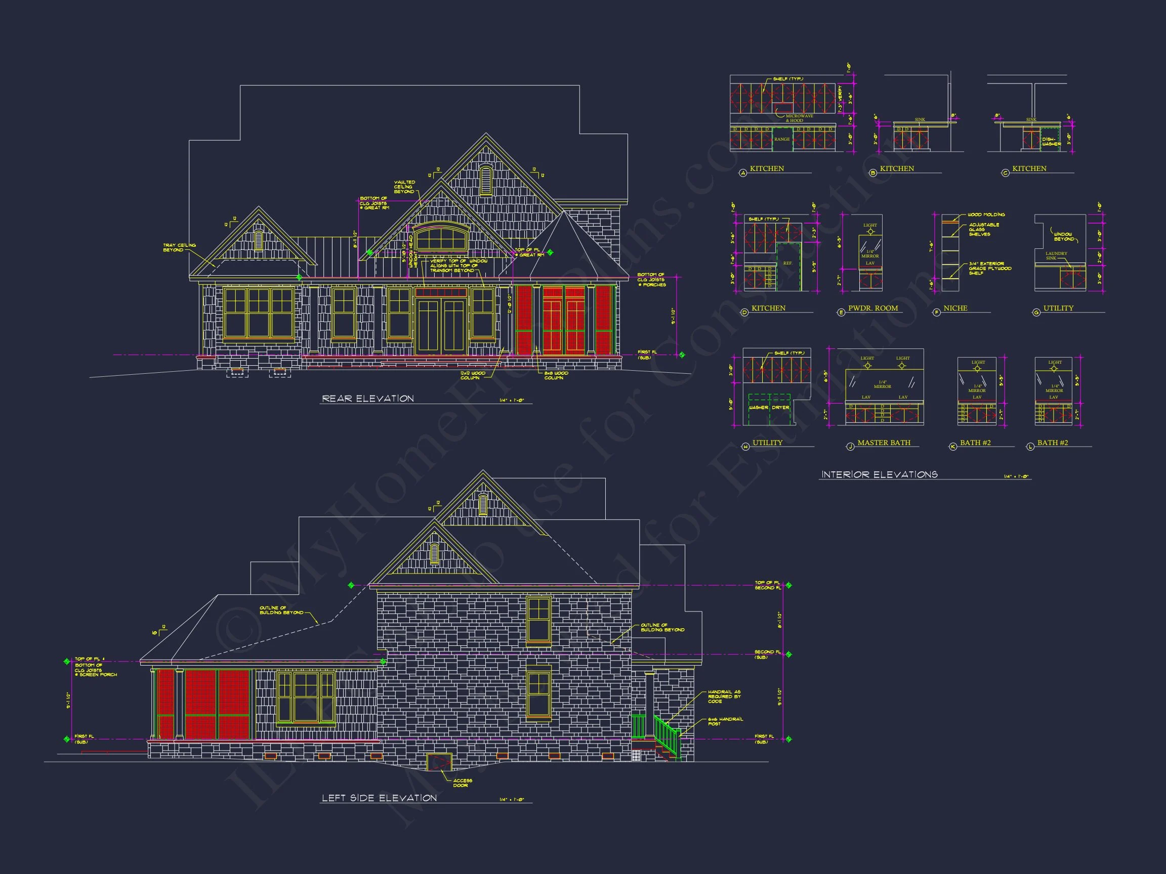 Spacious 2-Story house Floor Plan with 4 Bedrooms and CAD Design