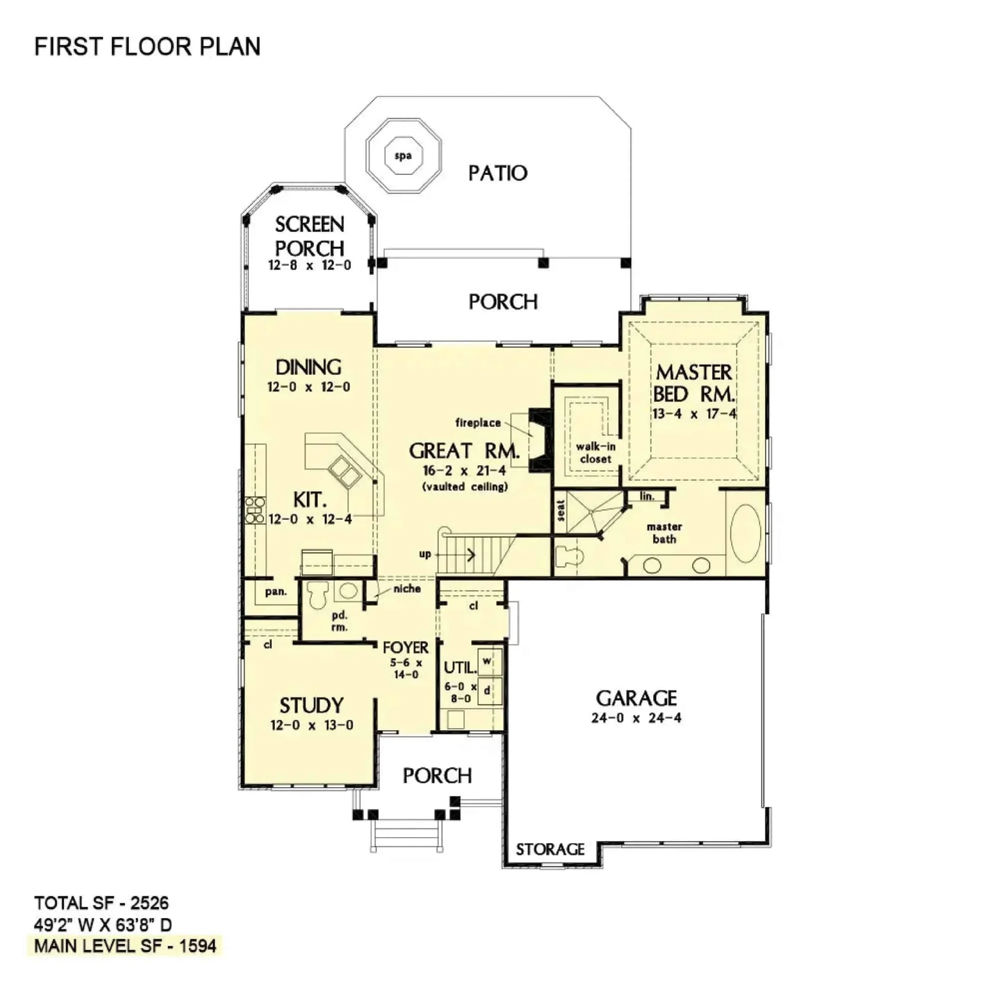 Spacious 2-Story house Floor Plan with 4 Bedrooms and CAD Design