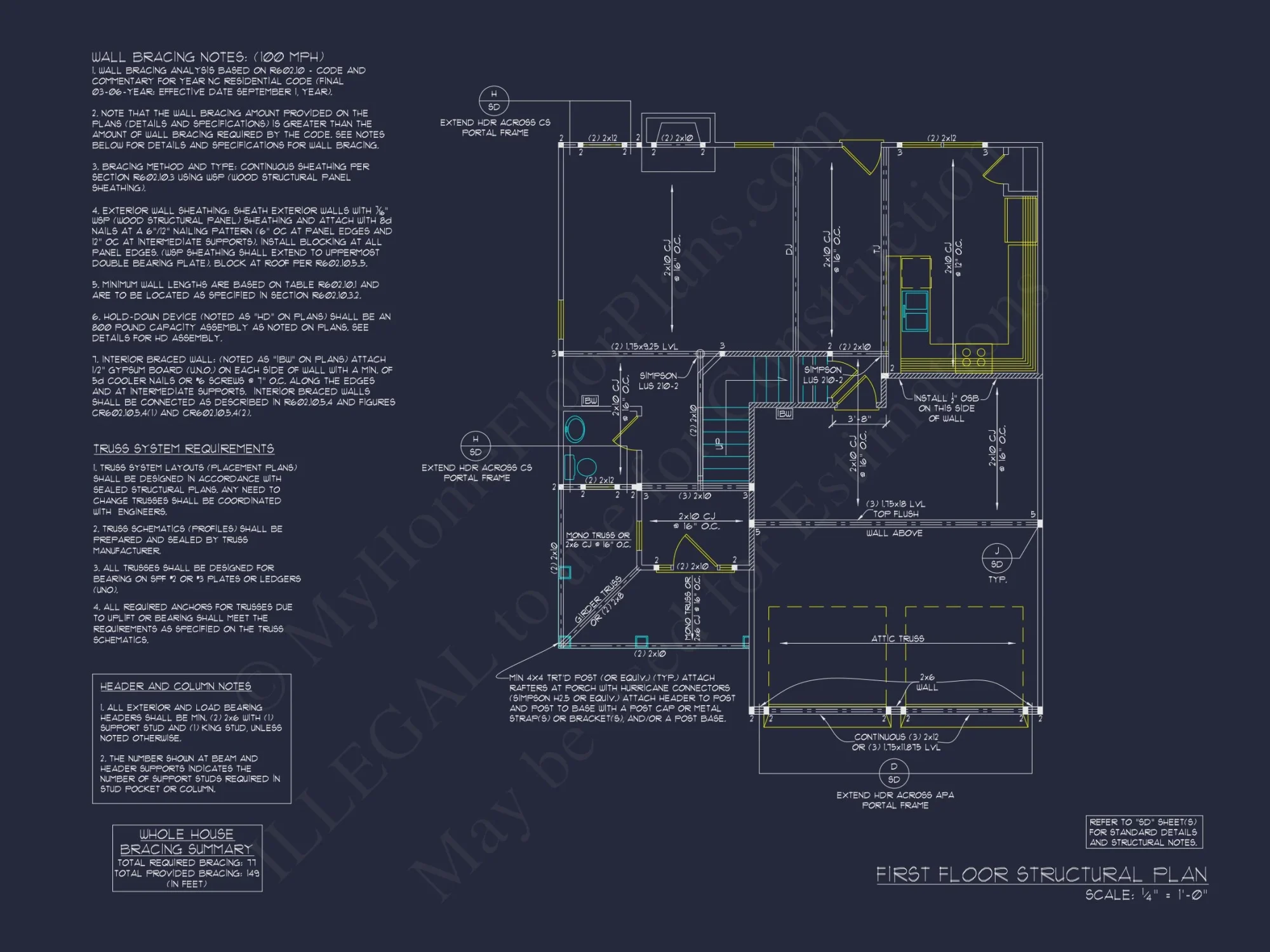 Classic Two-Story house Plan with CAD Designs and Blueprints