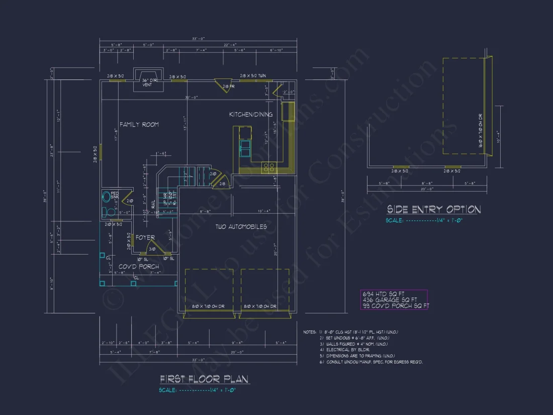 Classic Two-Story house Plan with CAD Designs and Blueprints
