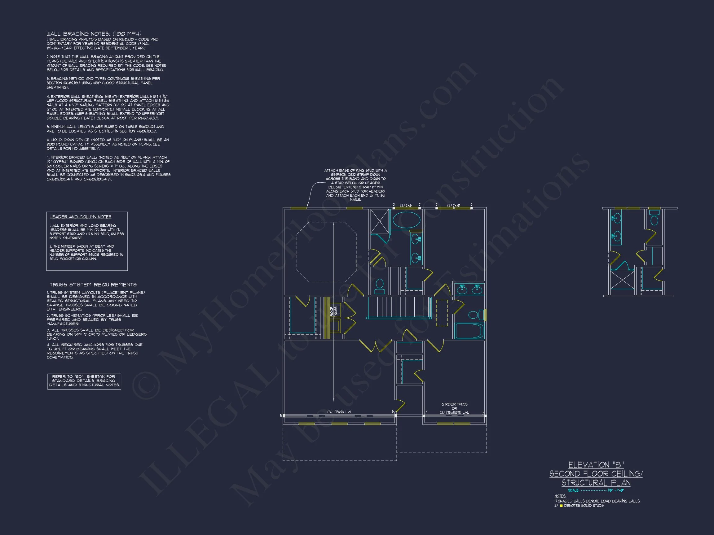 Traditional 2-Story house Plan with CAD Blueprints & Designs