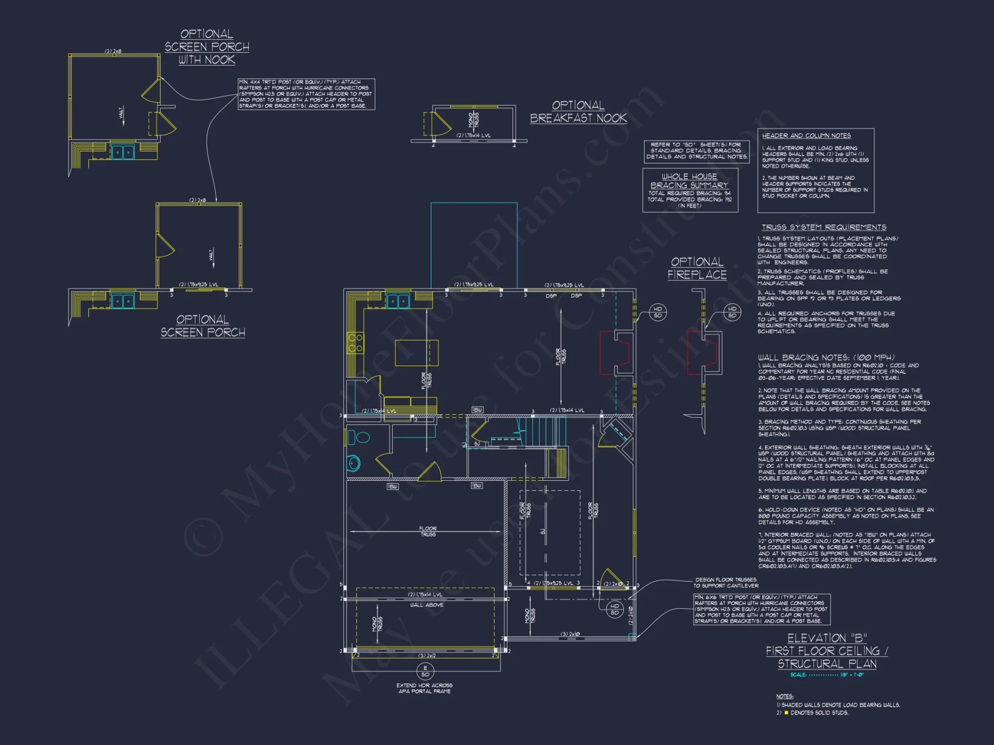 Traditional 2-Story house Plan with CAD Blueprints & Designs