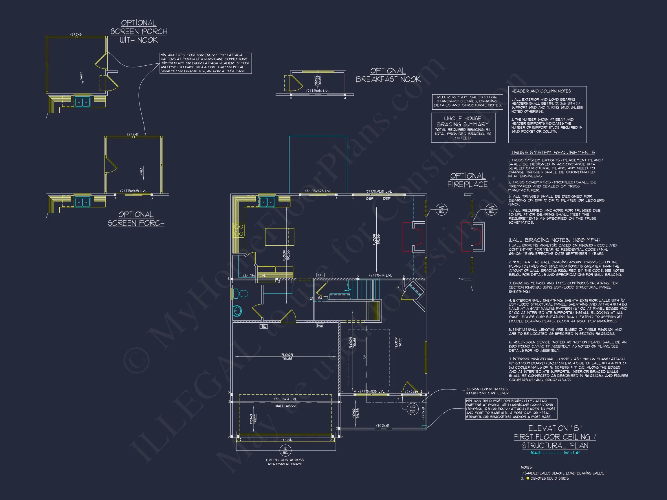 Traditional 2-Story house Plan with CAD Blueprints & Designs