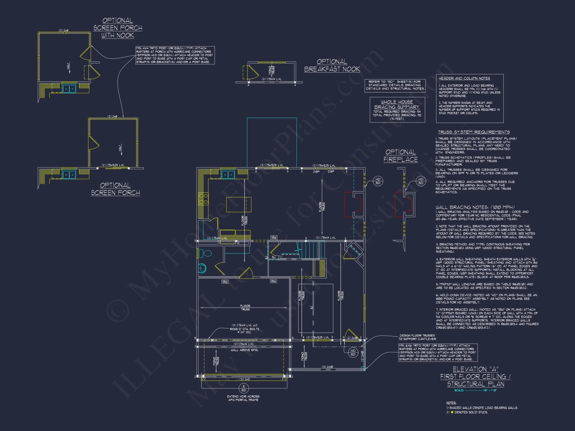 Traditional 2-Story house Plan with CAD Blueprints & Designs