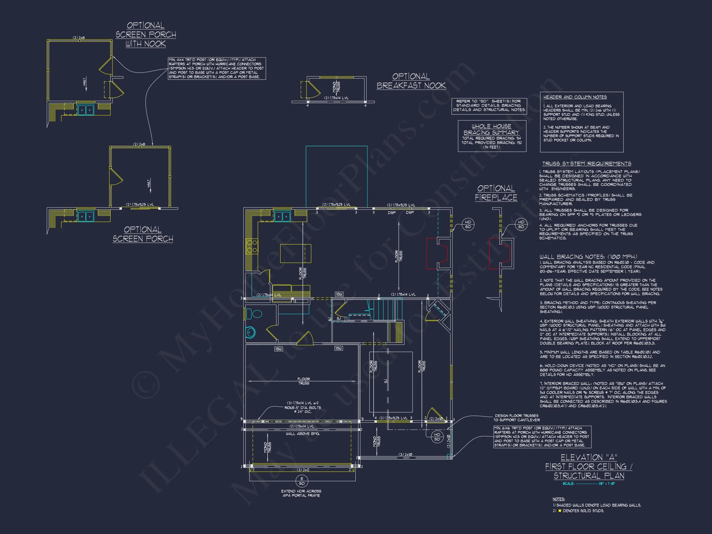 Traditional 2-Story house Plan with CAD Blueprints & Designs