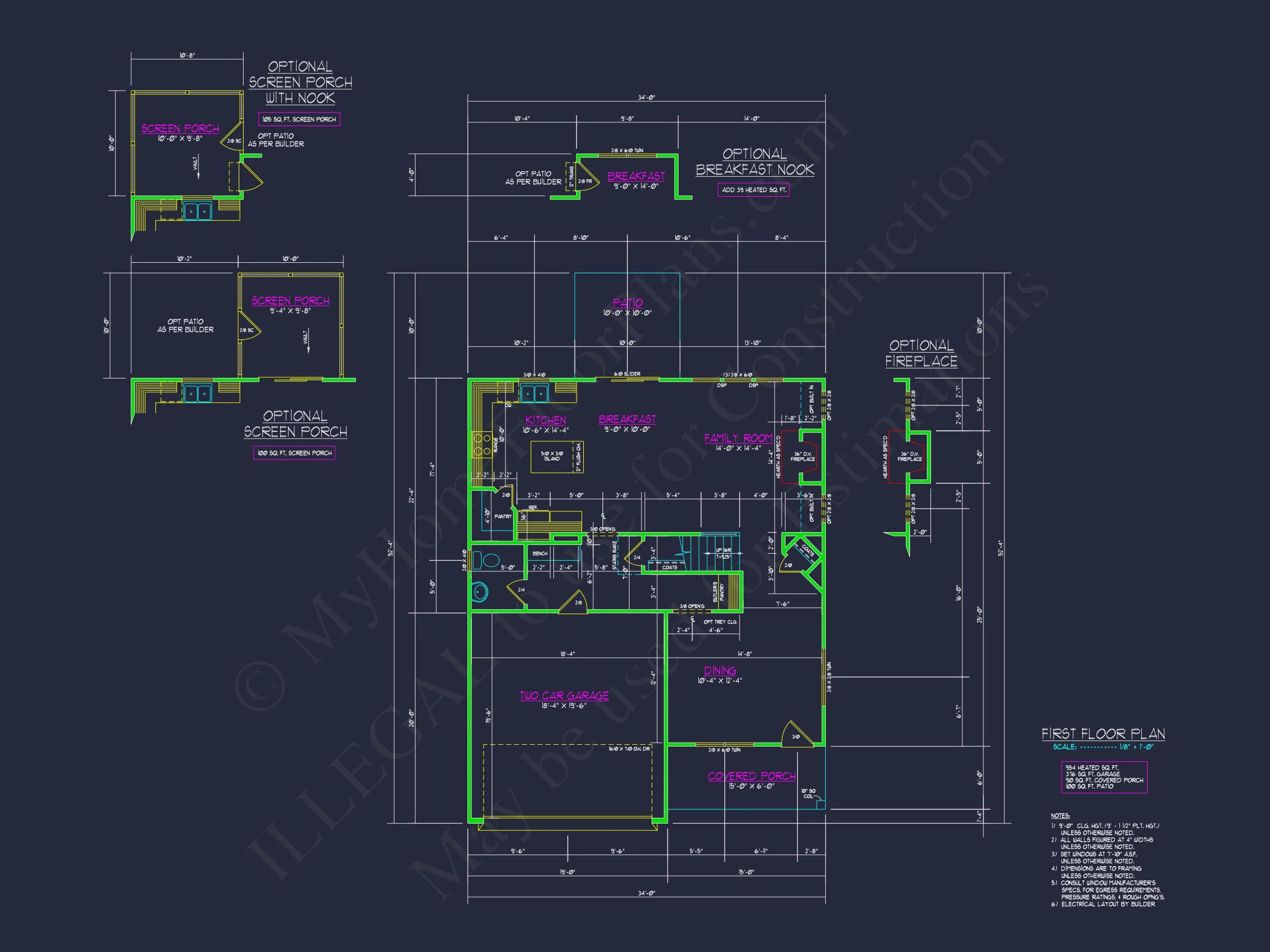 Traditional 2-Story house Plan with CAD Blueprints & Designs