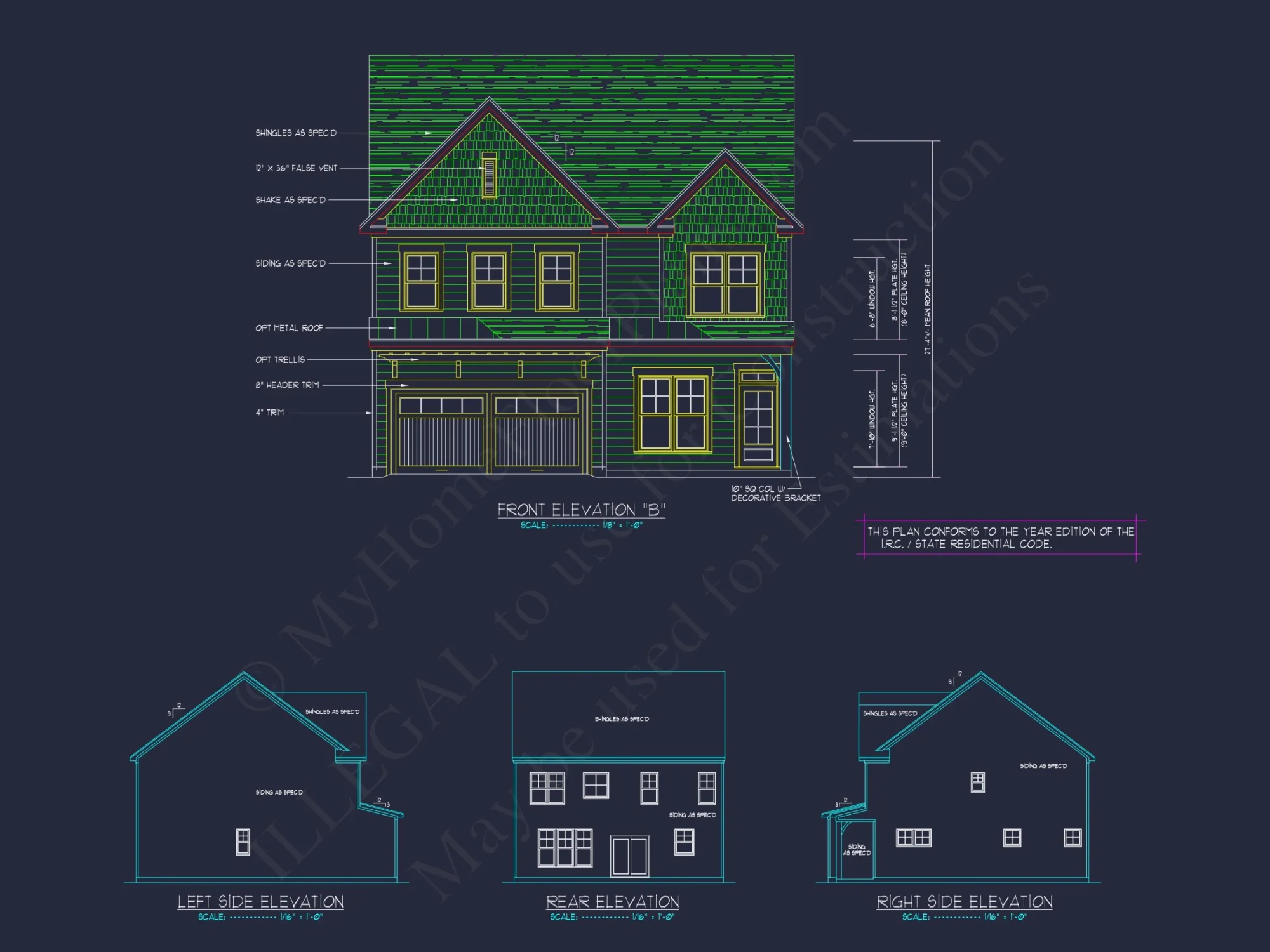 Traditional 2-Story house Plan with CAD Blueprints & Designs