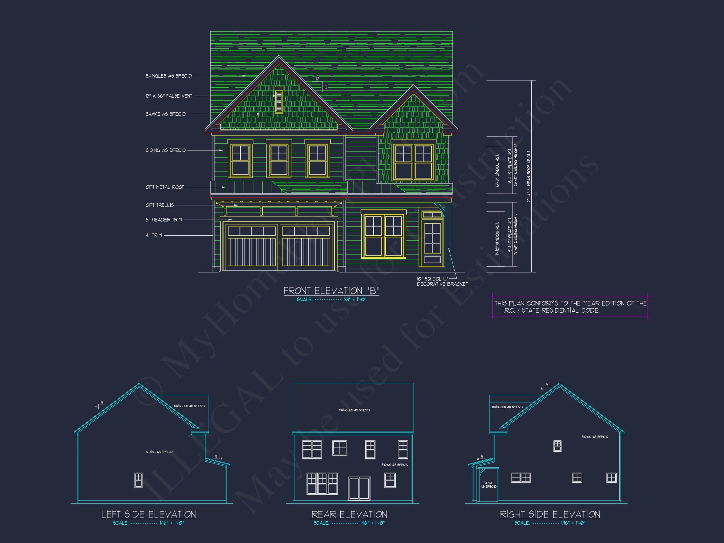 Traditional 2-Story house Plan with CAD Blueprints & Designs
