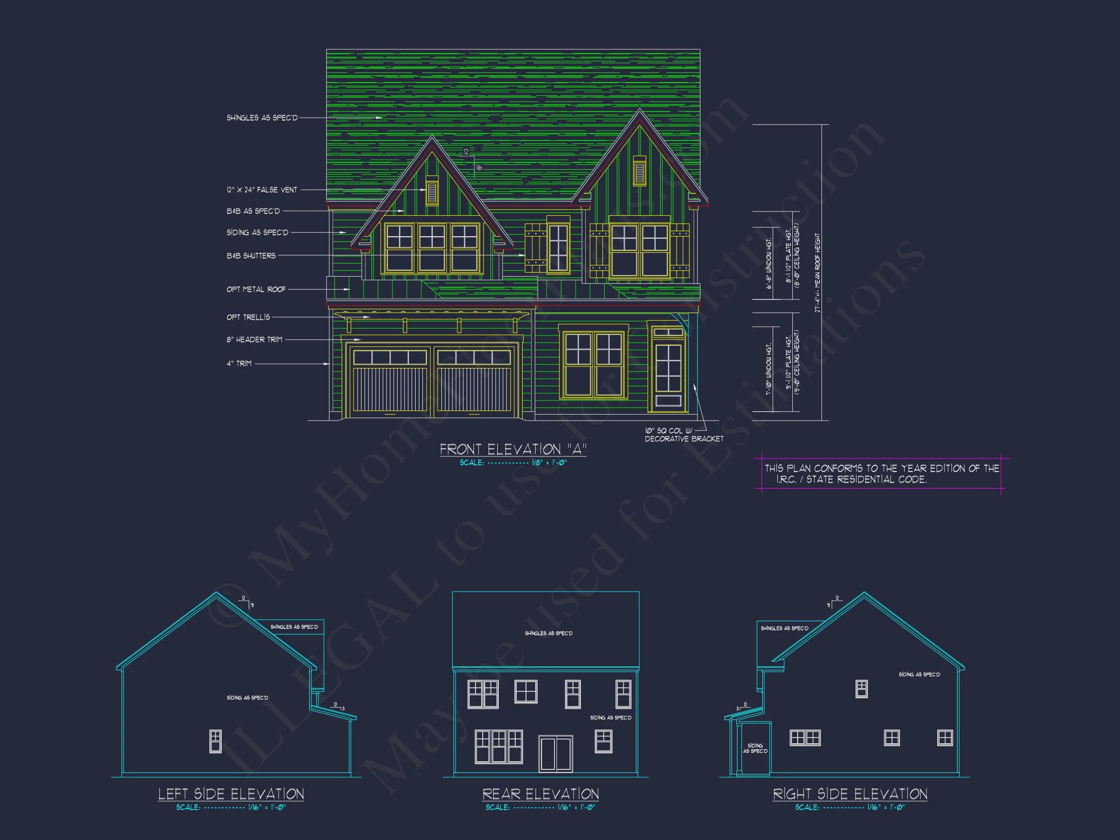 Traditional 2-Story house Plan with CAD Blueprints & Designs