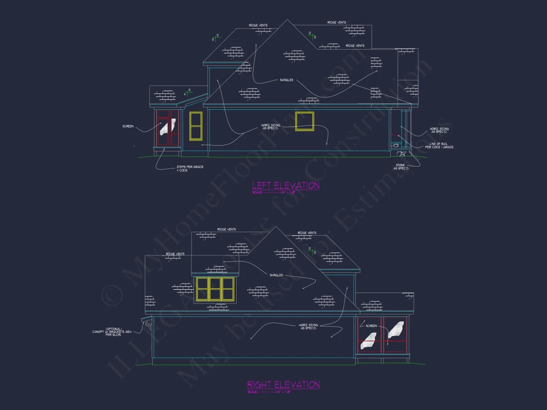 Stunning house Floor Plan: Architectural CAD & Designs
