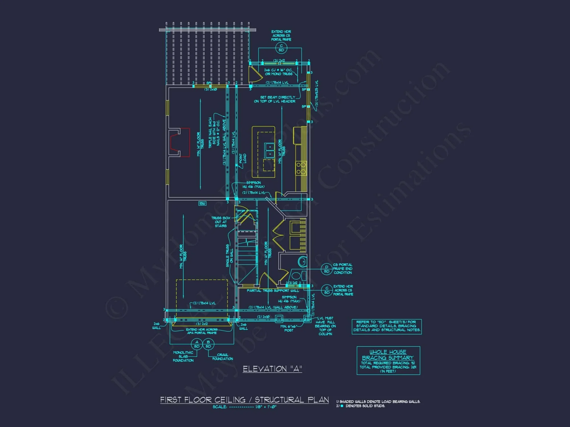 Modern house Plan: 2-Story Floor Plan with CAD Designs