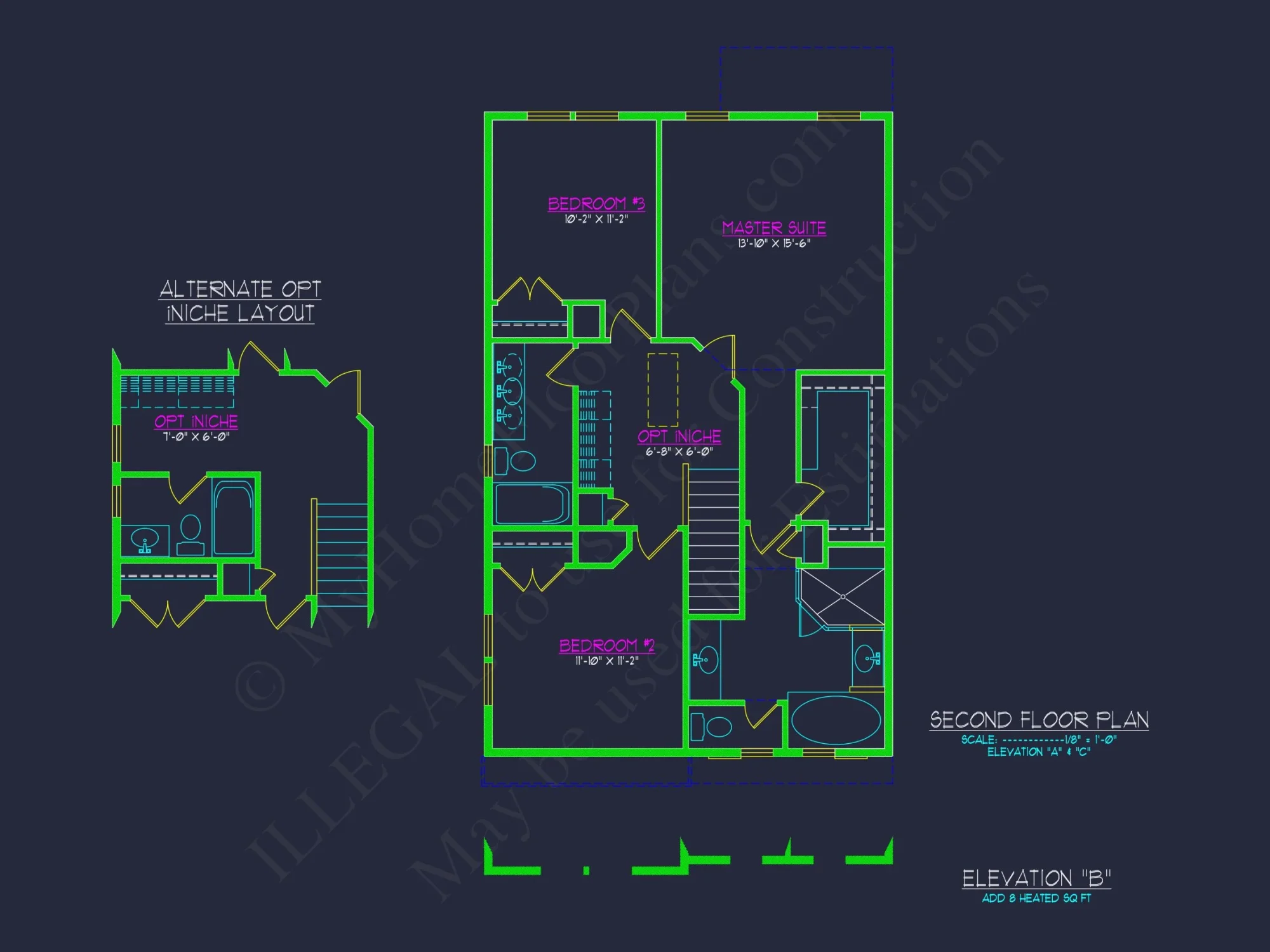 Modern house Plan: 2-Story Floor Plan with CAD Designs