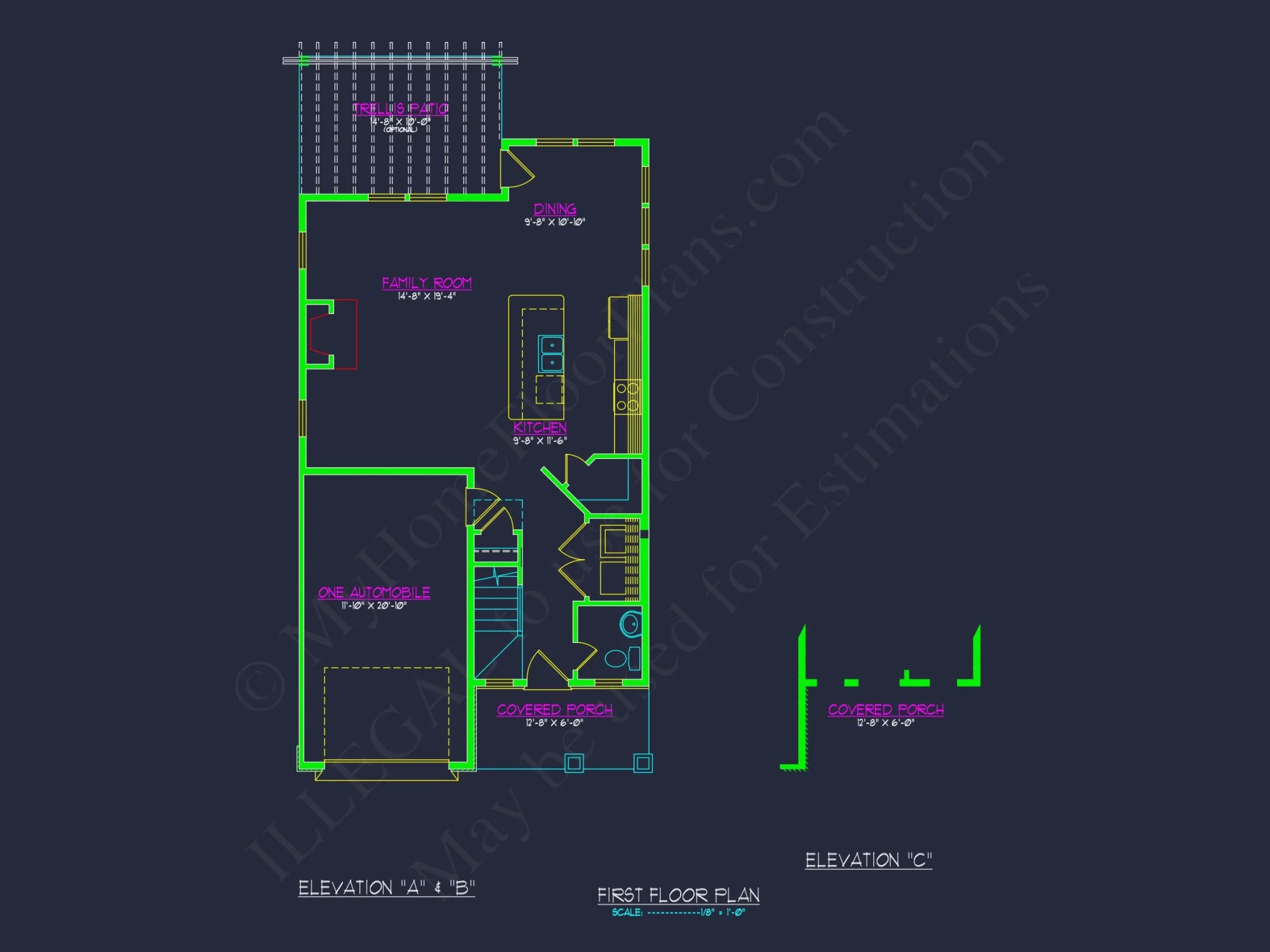 Modern house Plan: 2-Story Floor Plan with CAD Designs