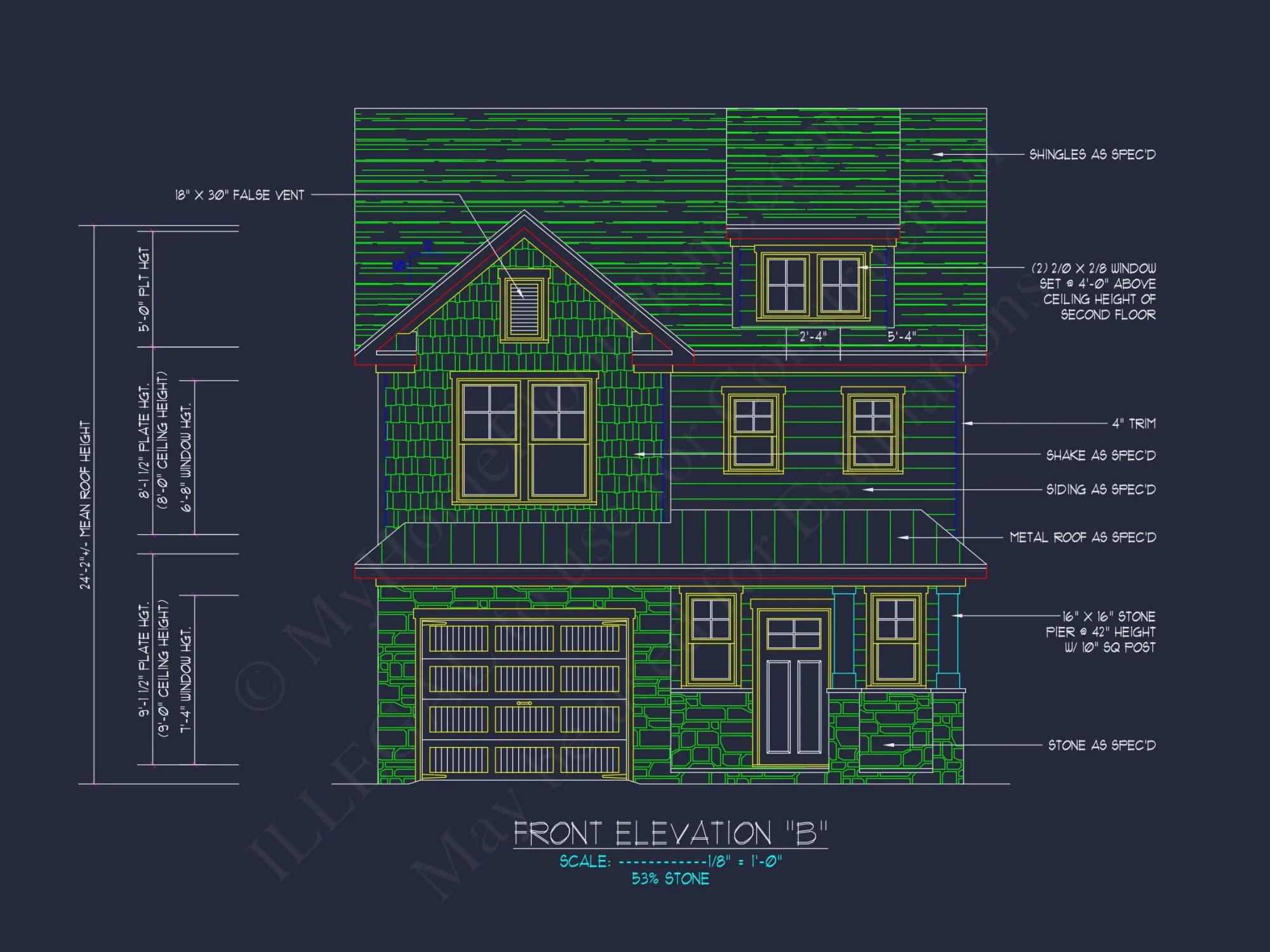Modern house Plan: 2-Story Floor Plan with CAD Designs