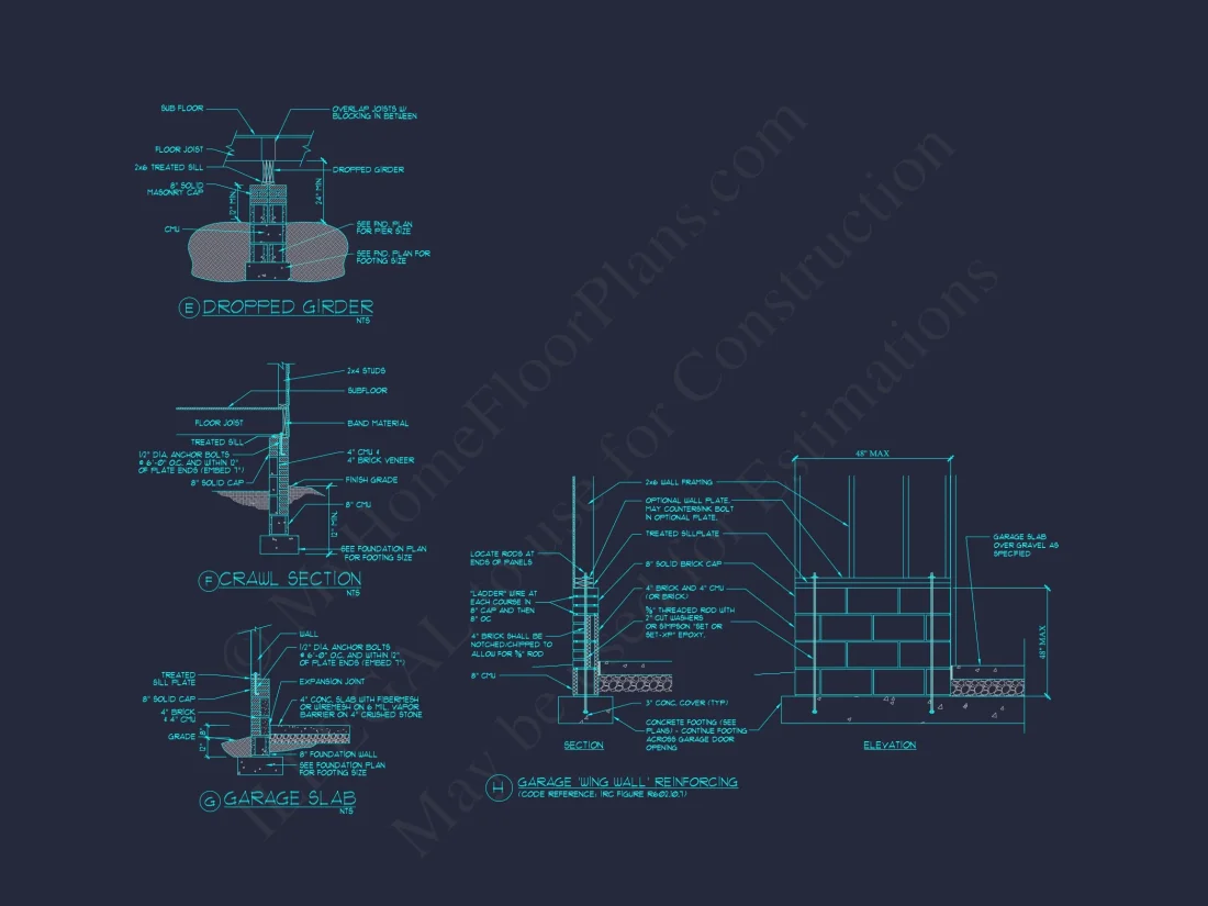 Craftsman house Floor Plan with CAD & Blueprint Designs