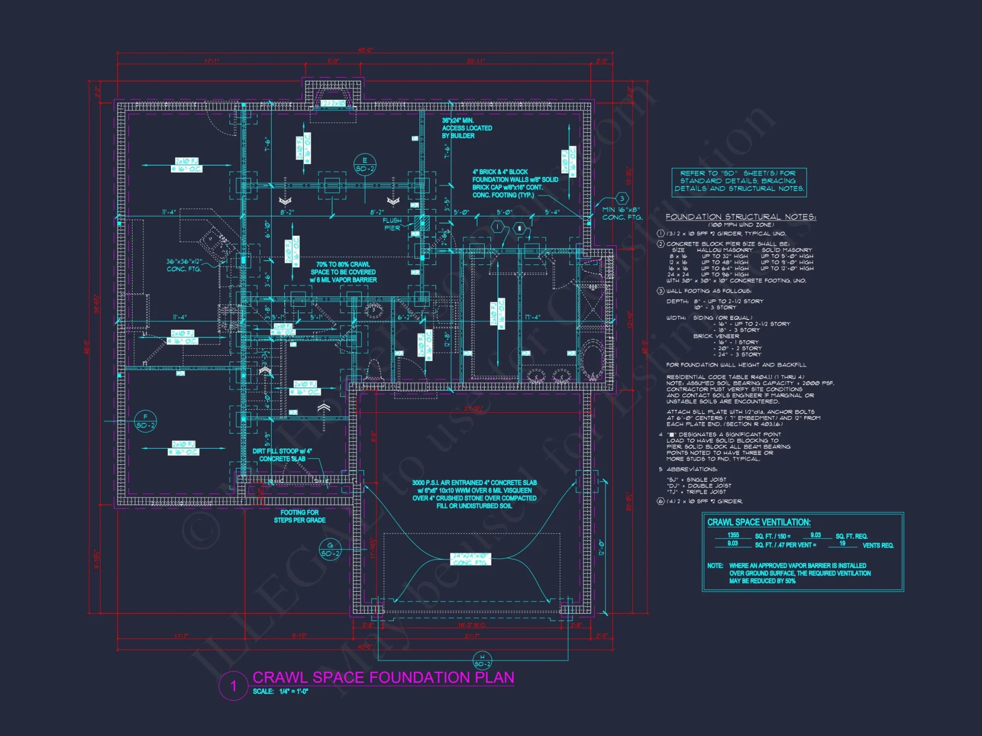 Craftsman house Floor Plan with CAD & Blueprint Designs
