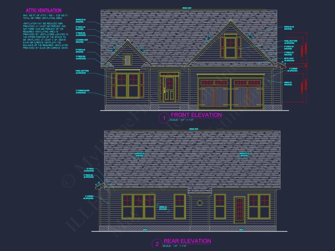 Craftsman house Floor Plan with CAD & Blueprint Designs
