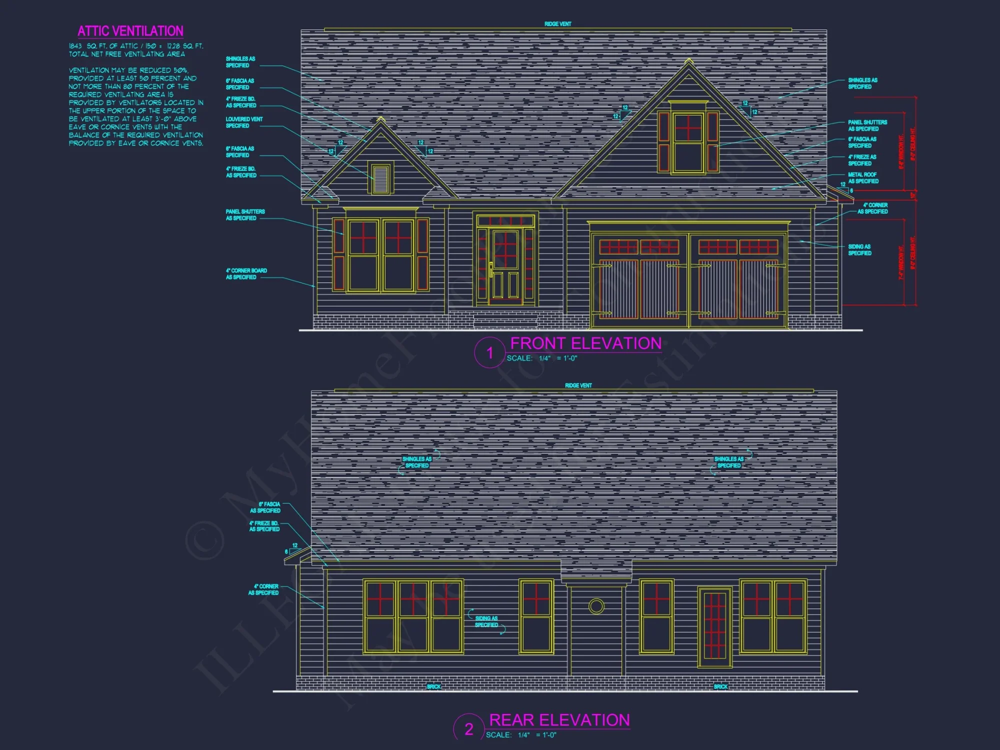 Craftsman house Floor Plan with CAD & Blueprint Designs