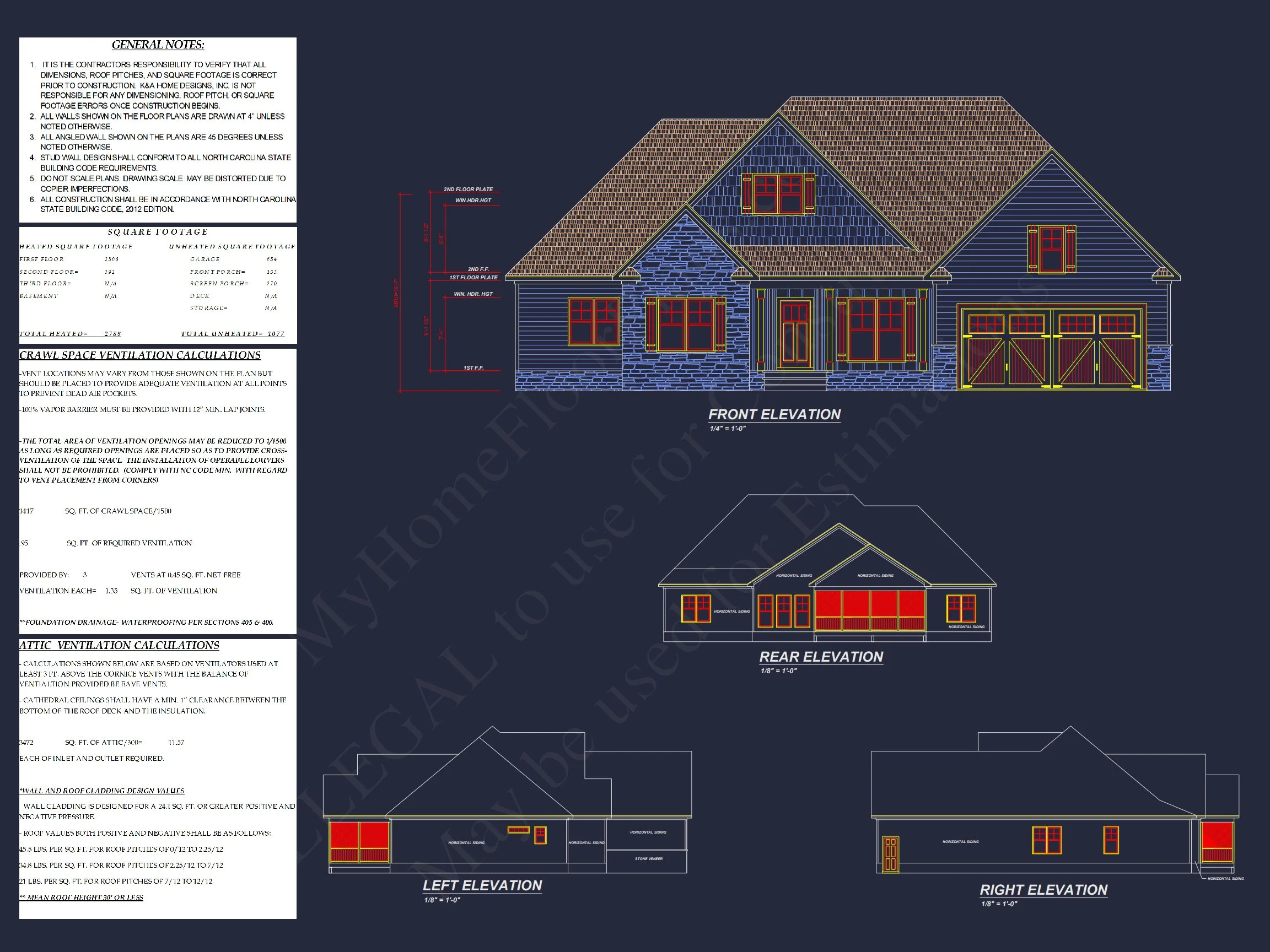 15-1630 HOUSE PLAN - Modern Farmhouse Home Plan - 3-Bed, 2.5-Bath, 2,650 SF 9 Perfect house Plan: Architectural Design Blueprint