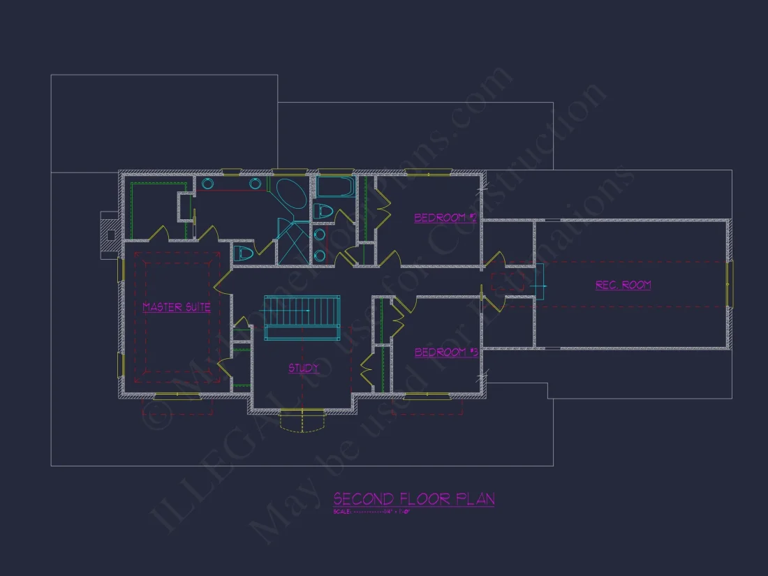 Modern house Plan with CAD Designs: Spacious 2-Story Blueprint