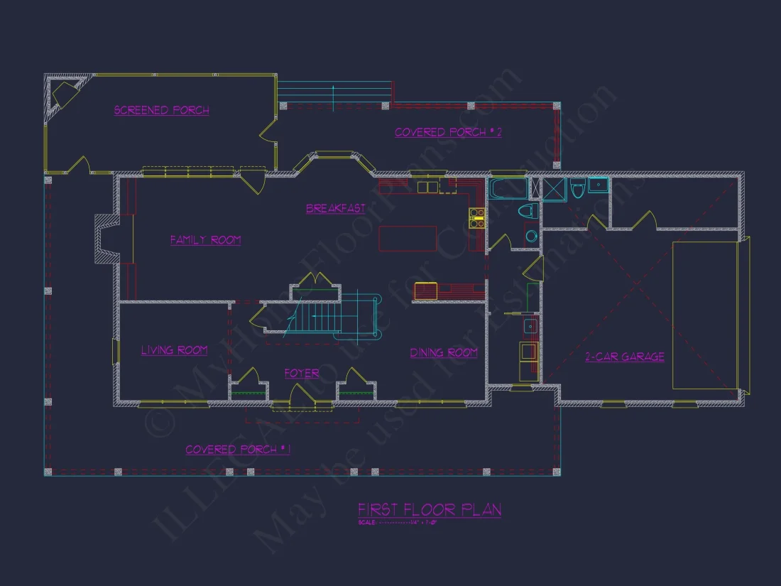 Modern house Plan with CAD Designs: Spacious 2-Story Blueprint