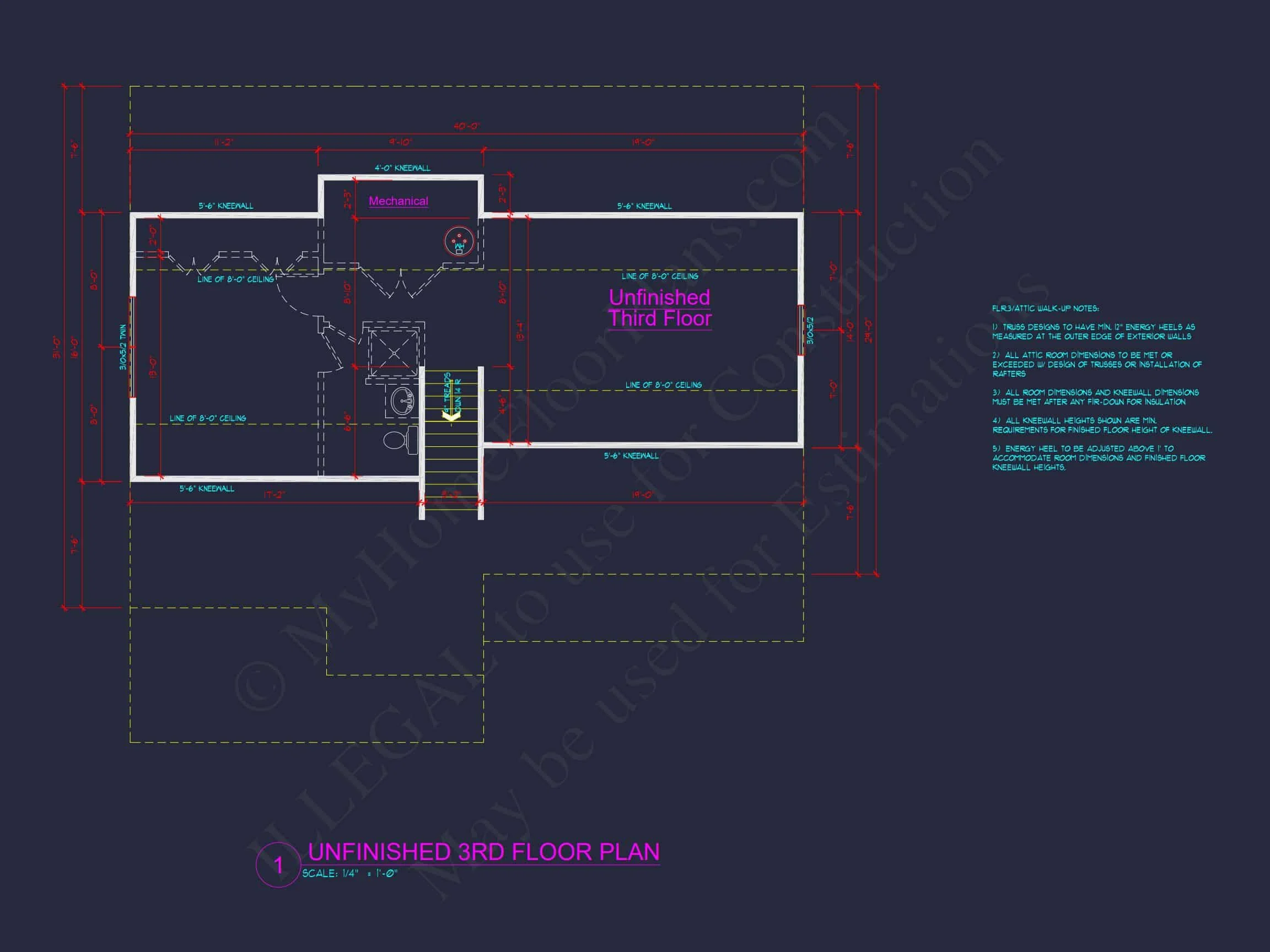 Modern Suburban house Plan with 2.5 Floors and Garage